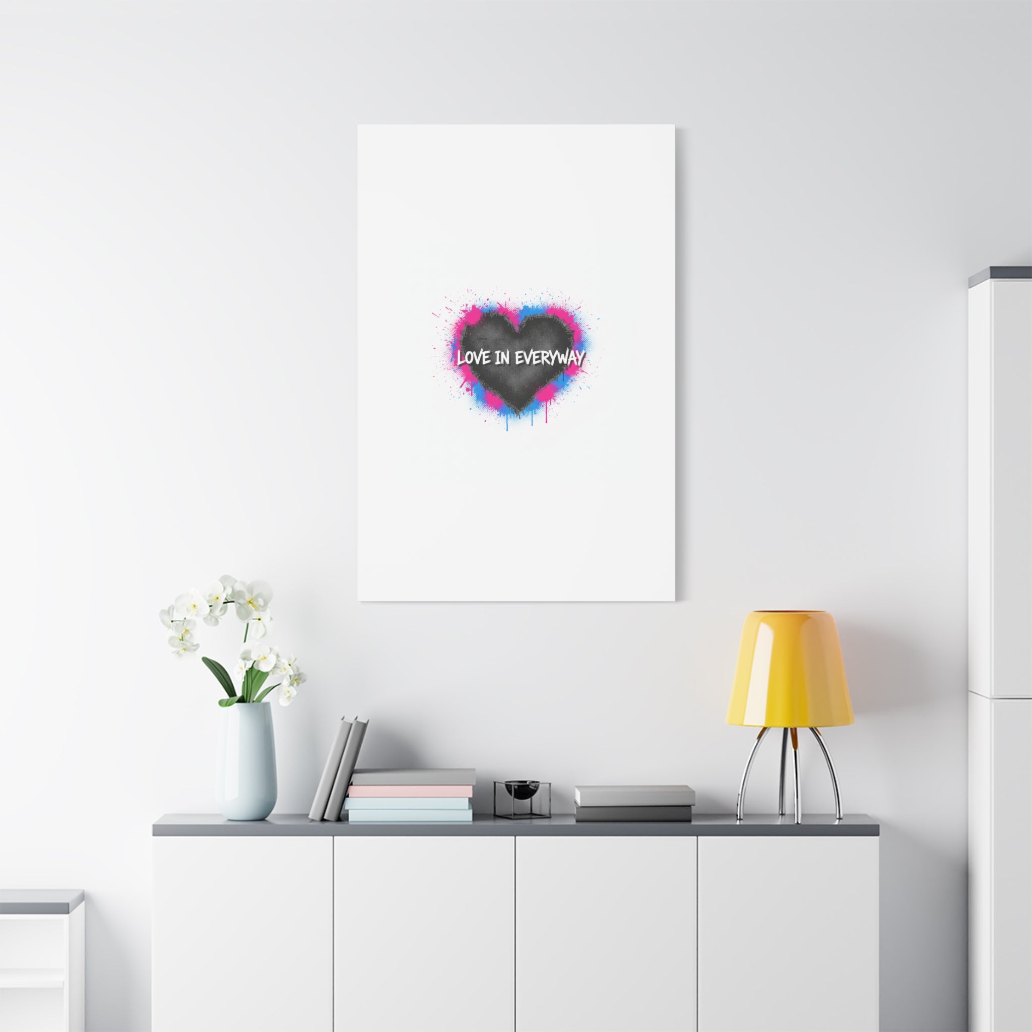 Love in Everyway Heart Canvas | Soft Grunge Hearts, Punk Heart Poster