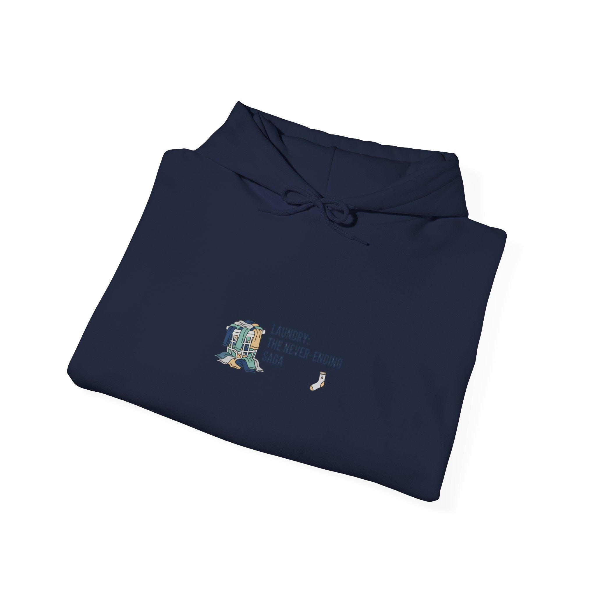 Never Folded Hoodie | laundry pile humor, lazy laundry design