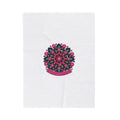 Disco Florals Paisley Medallion Velveteen Plush Blanket | 70s Revival, Maximalist Boho