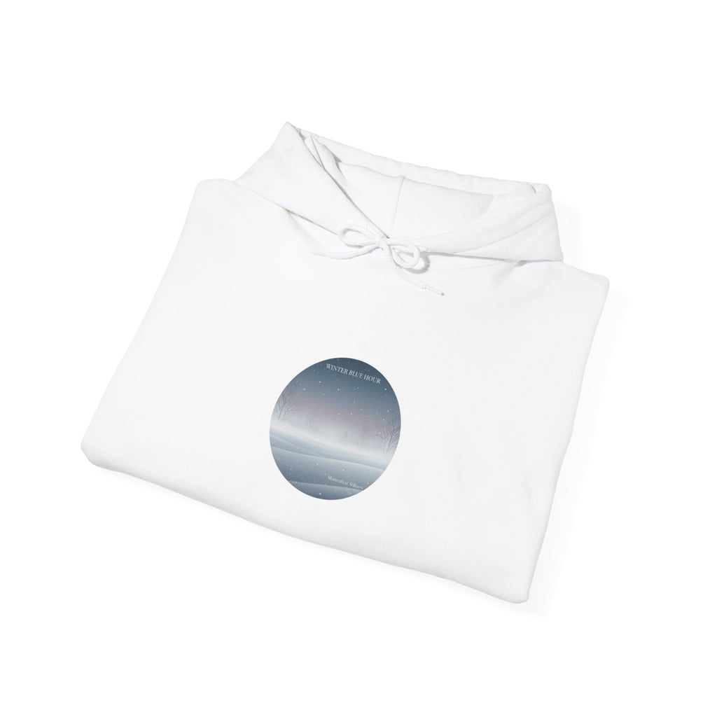 Blue Hour Winter Circle, Hoodie | twilight aesthetic, moody winter