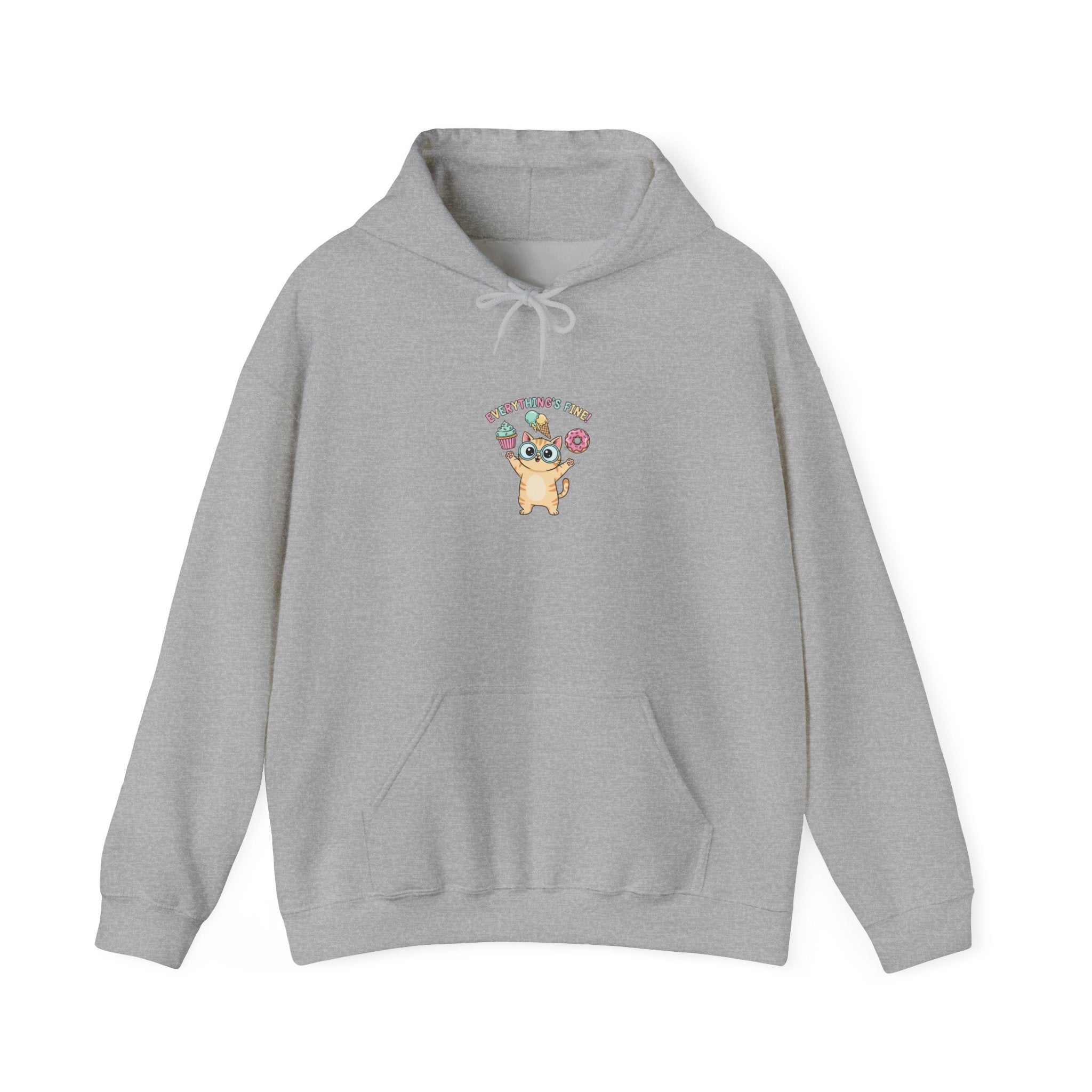 tiny monster holding donuts hoodie | mildly unhinged cute, chaotic kawaii