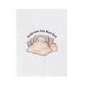 Embrace the Bed Rot Velveteen Plush Blanket, sleepy humor, nap club