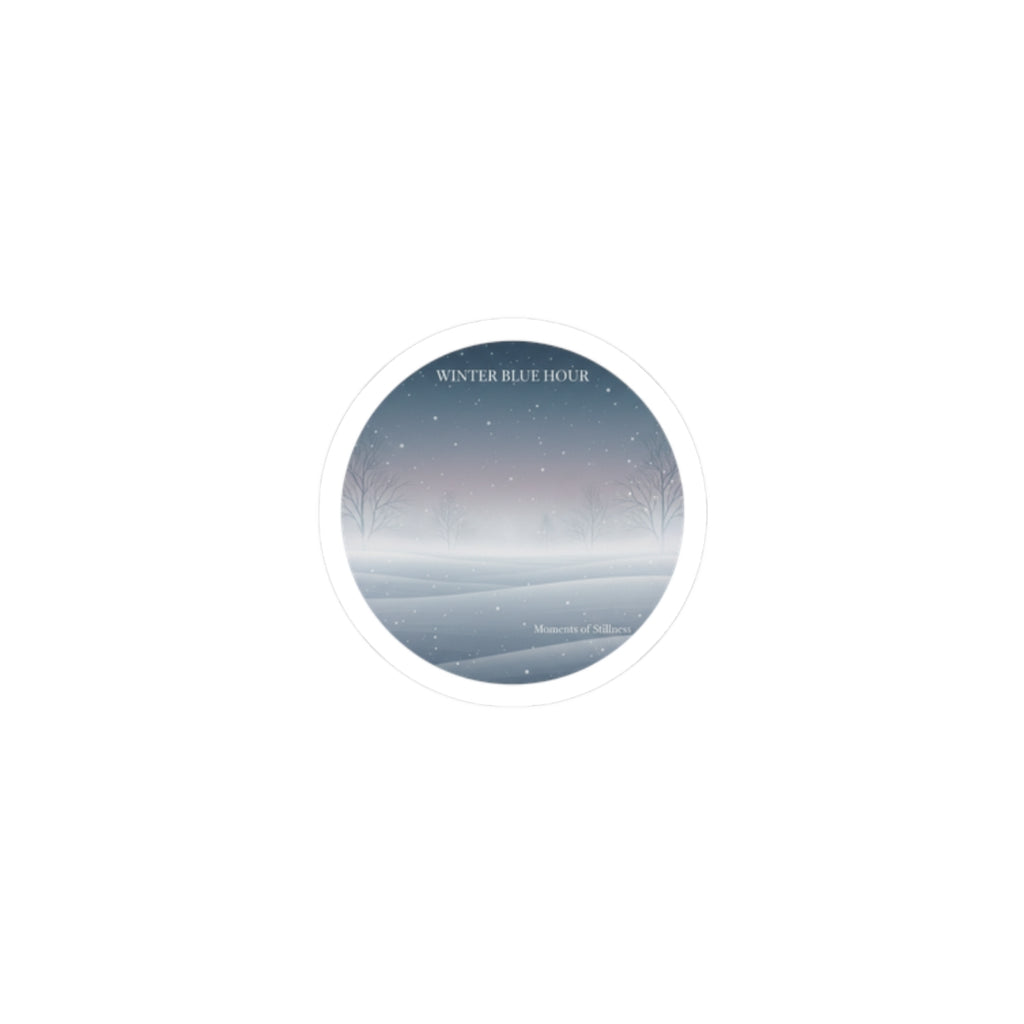 Winter Blue Hour Sticker | blue hour design, moody winter