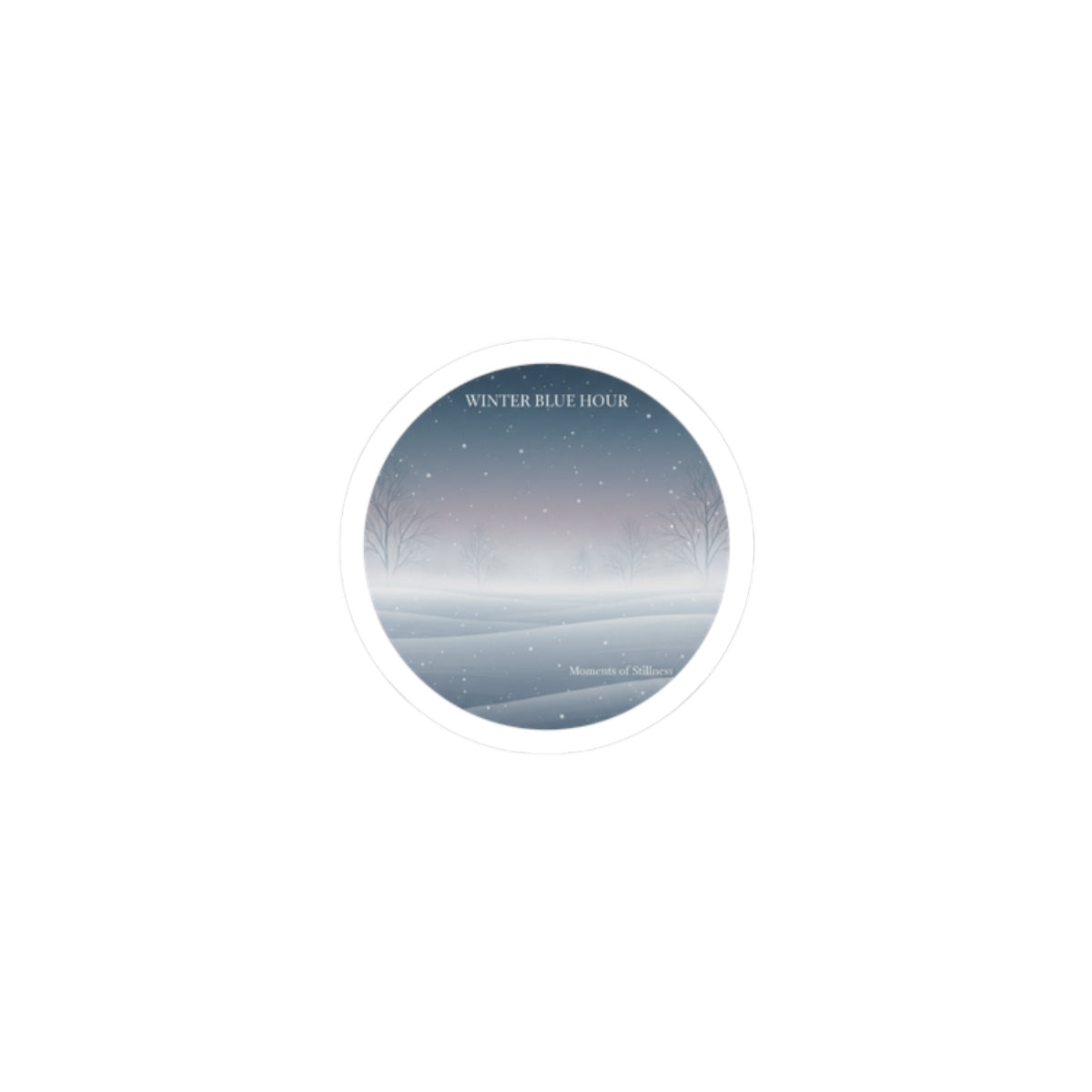 Winter Blue Hour Sticker | blue hour design, moody winter
