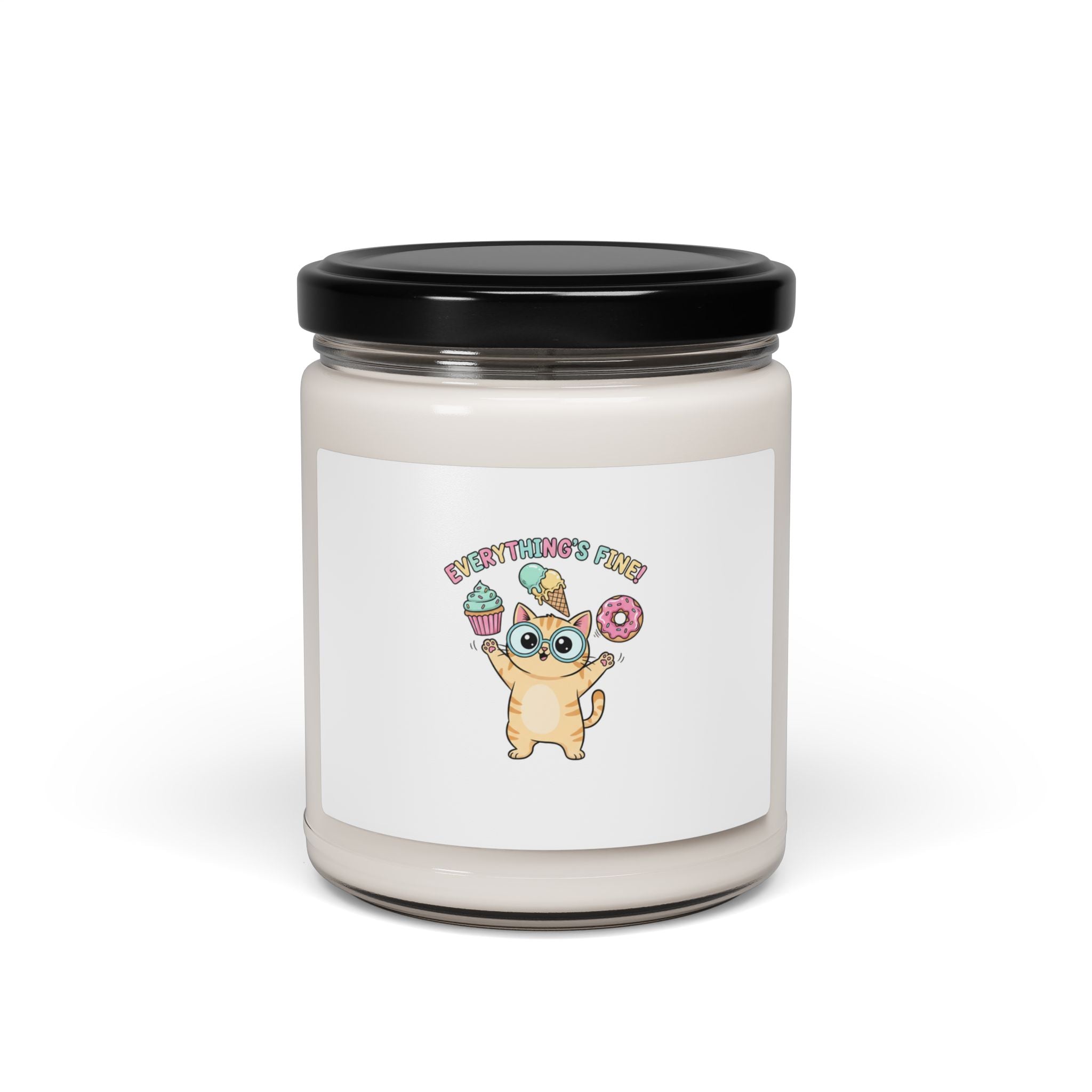 Cute Chaos Cat Candle | mildly unhinged cute, whimsical weird soy candle