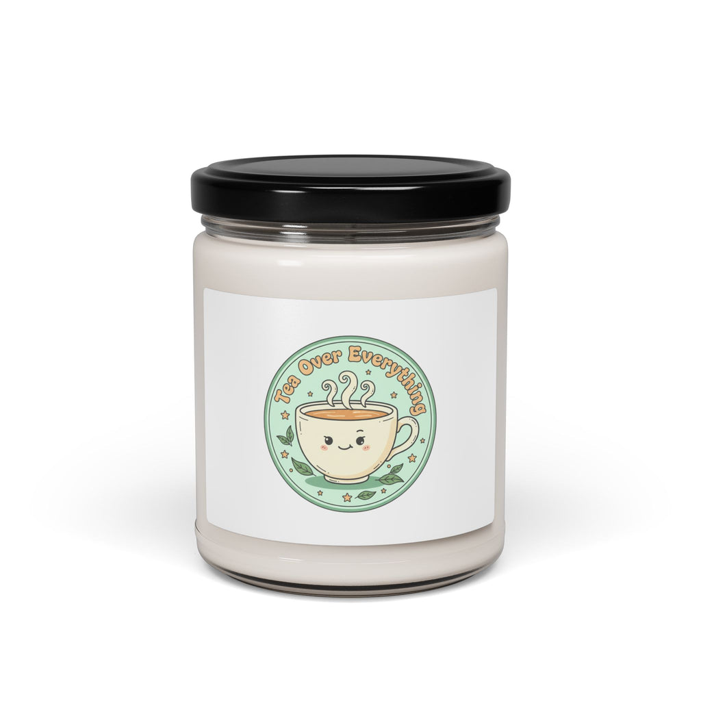 Tea Over Everything Soy Candle, tea lover decor | beverage humor