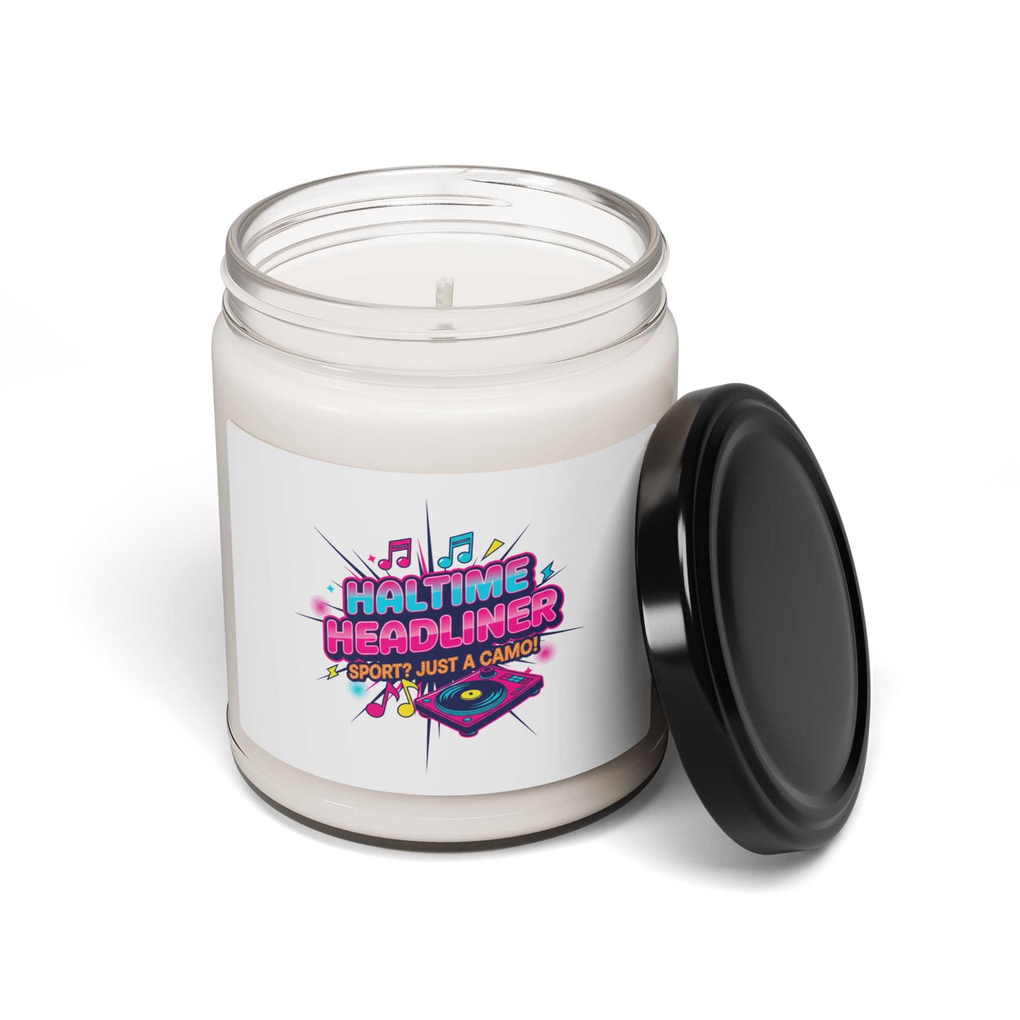Halftime Headliner Soy Candle | Big Game Music Joke, Neon Concert Vibes
