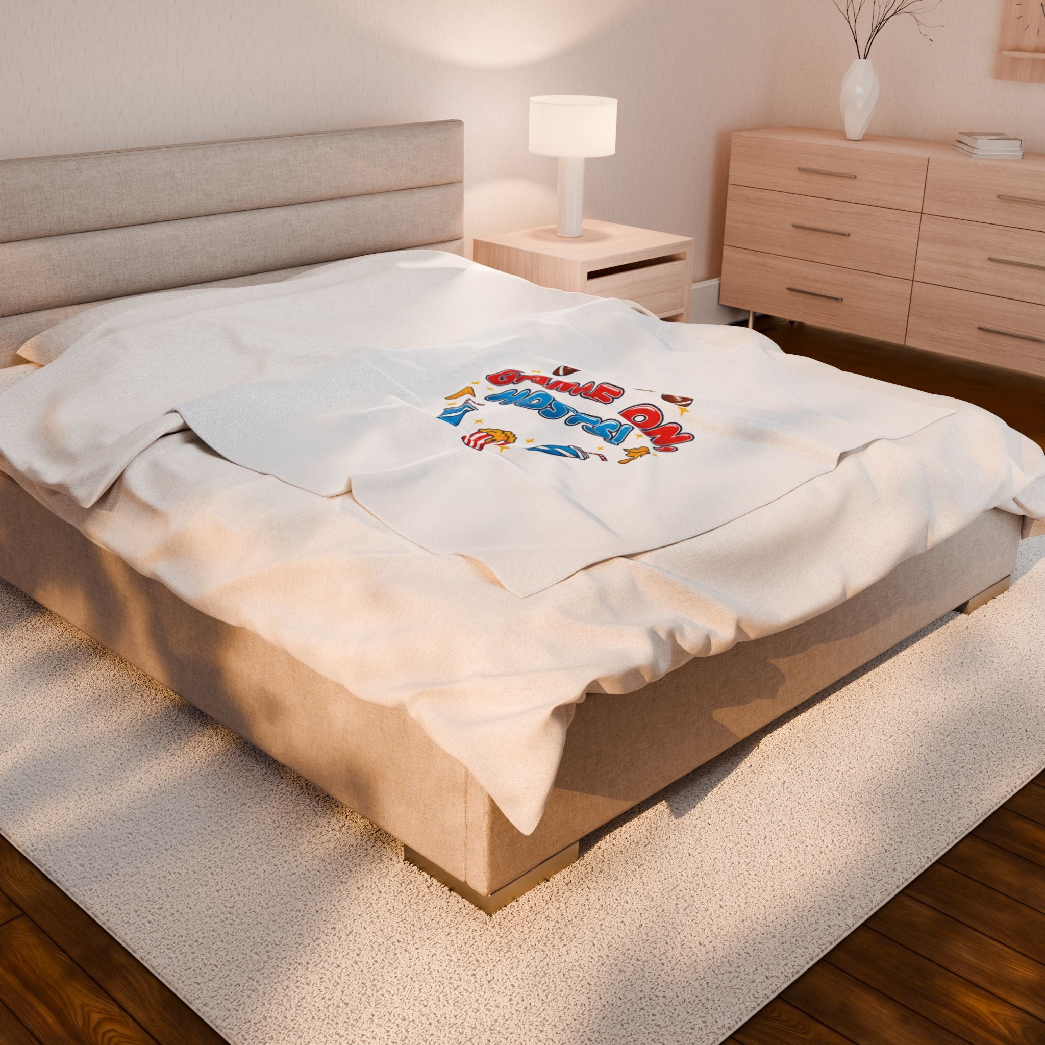 Game On Hosts Plush Blanket | Game Day Humor, Super Bowl Party