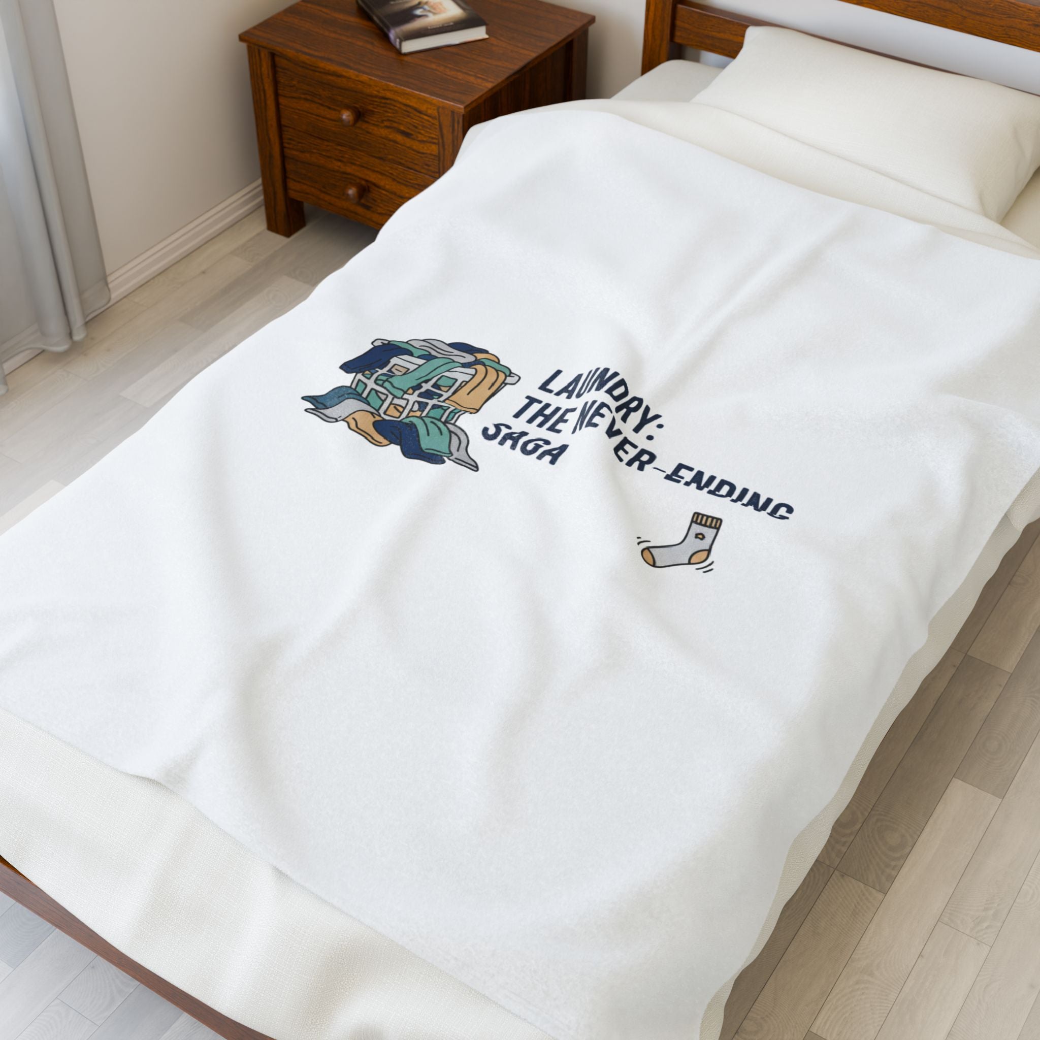 Laundry: The Never-Ending Saga Blanket | laundry pile humor, lazy laundry design