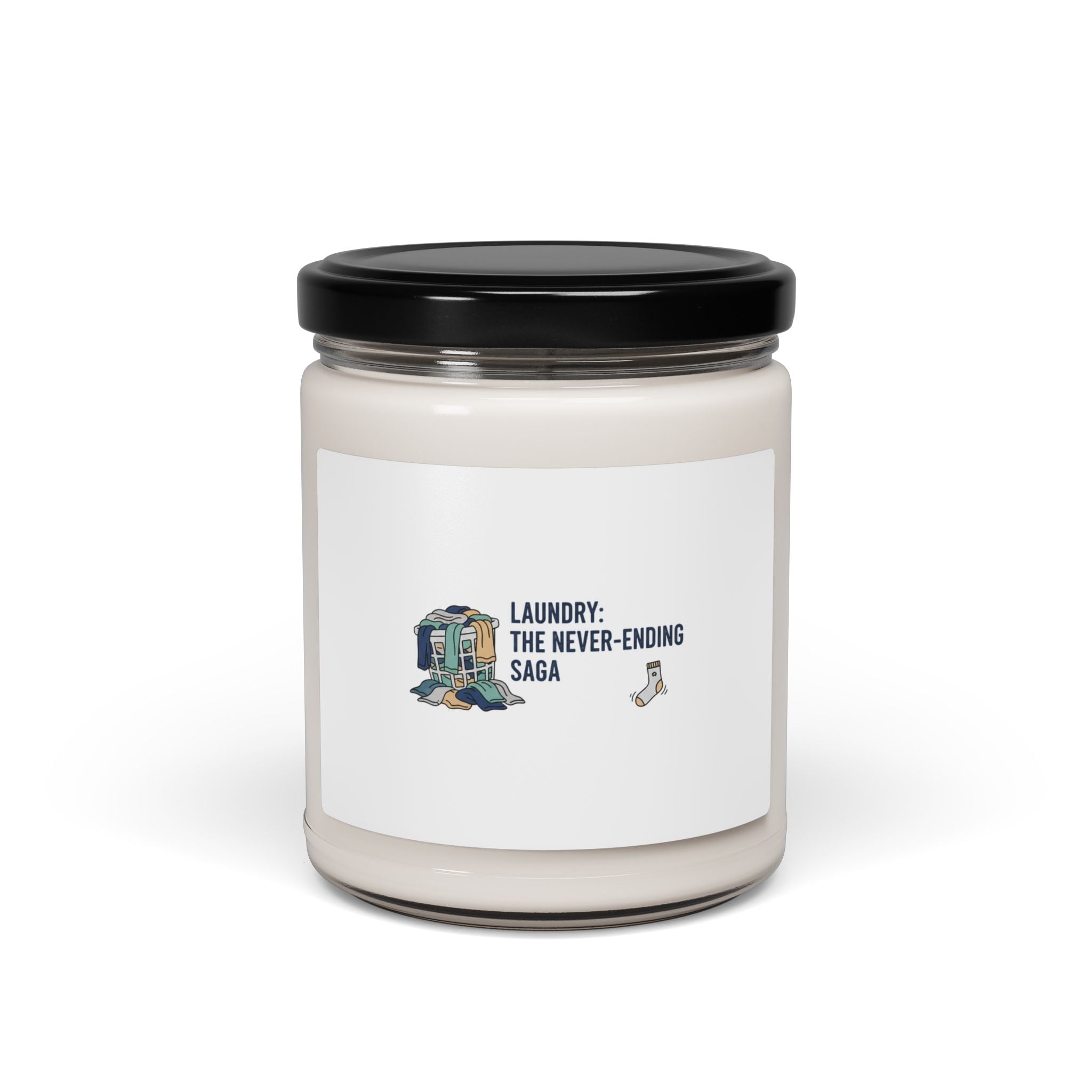 Laundry: The Never-Ending Saga Candle | laundry pile humor, lazy laundry design