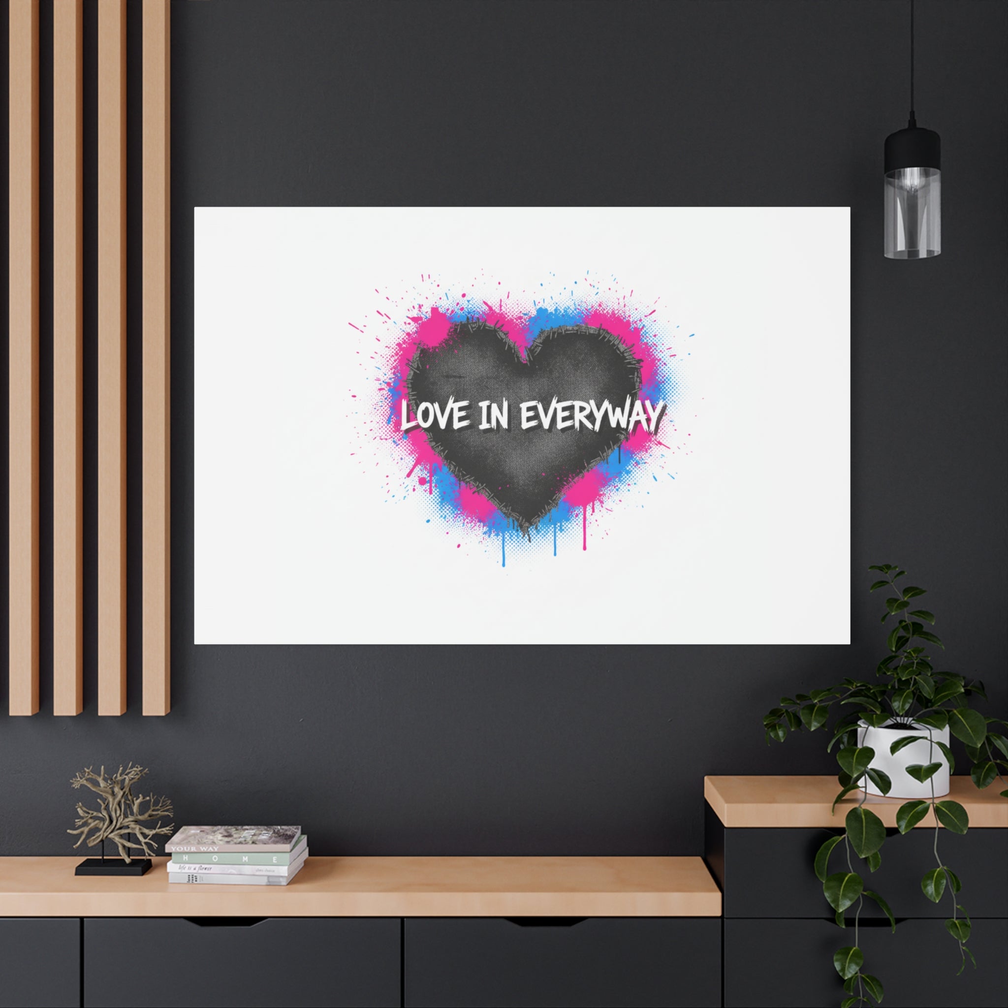 Love in Everyway Heart Canvas | Soft Grunge Hearts, Punk Heart Poster