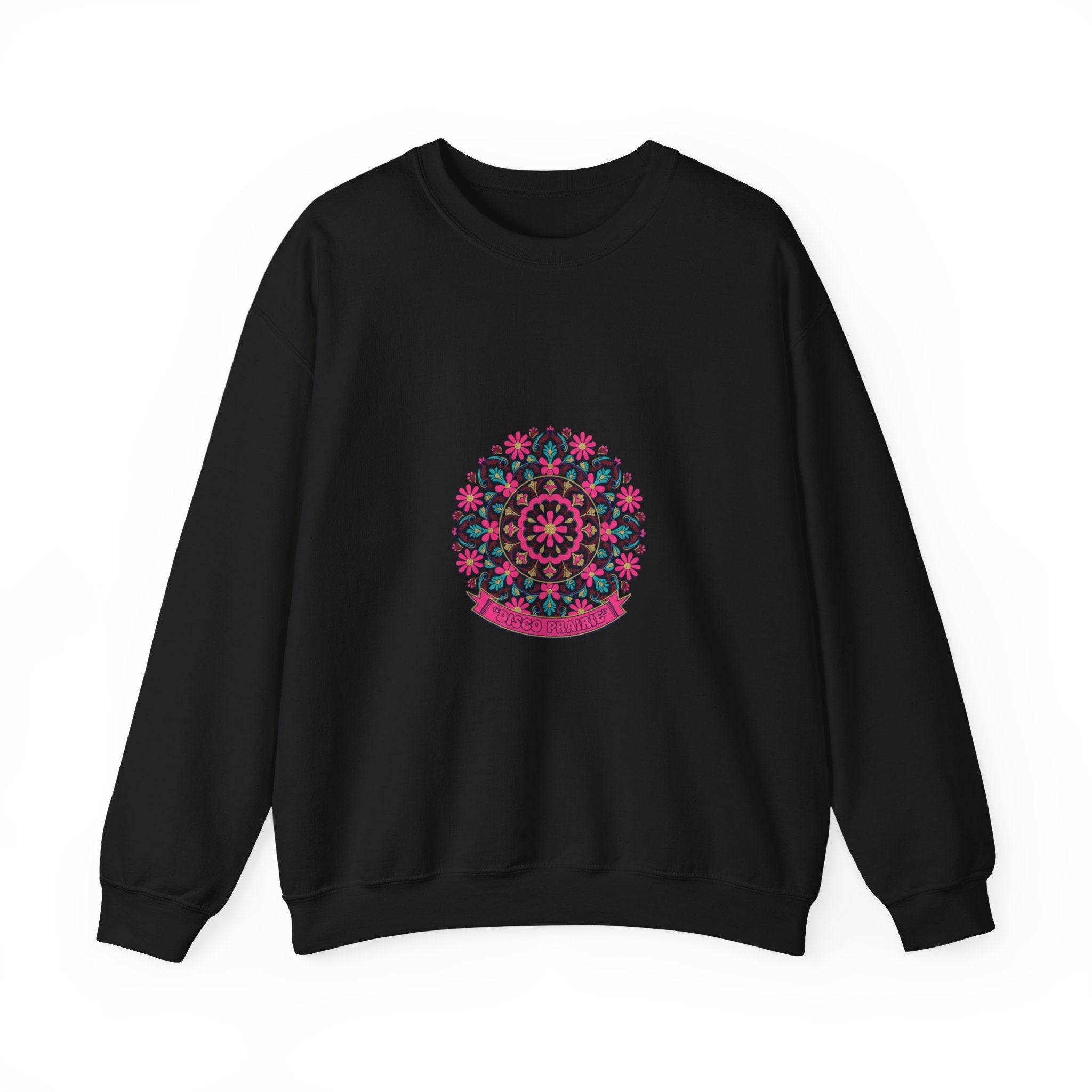 Disco Floral Paisley Mandala Crewneck Sweatshirt | 70s Revival Retro Party