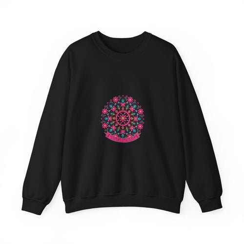 Disco Floral Paisley Mandala Crewneck Sweatshirt | 70s Revival Retro Party