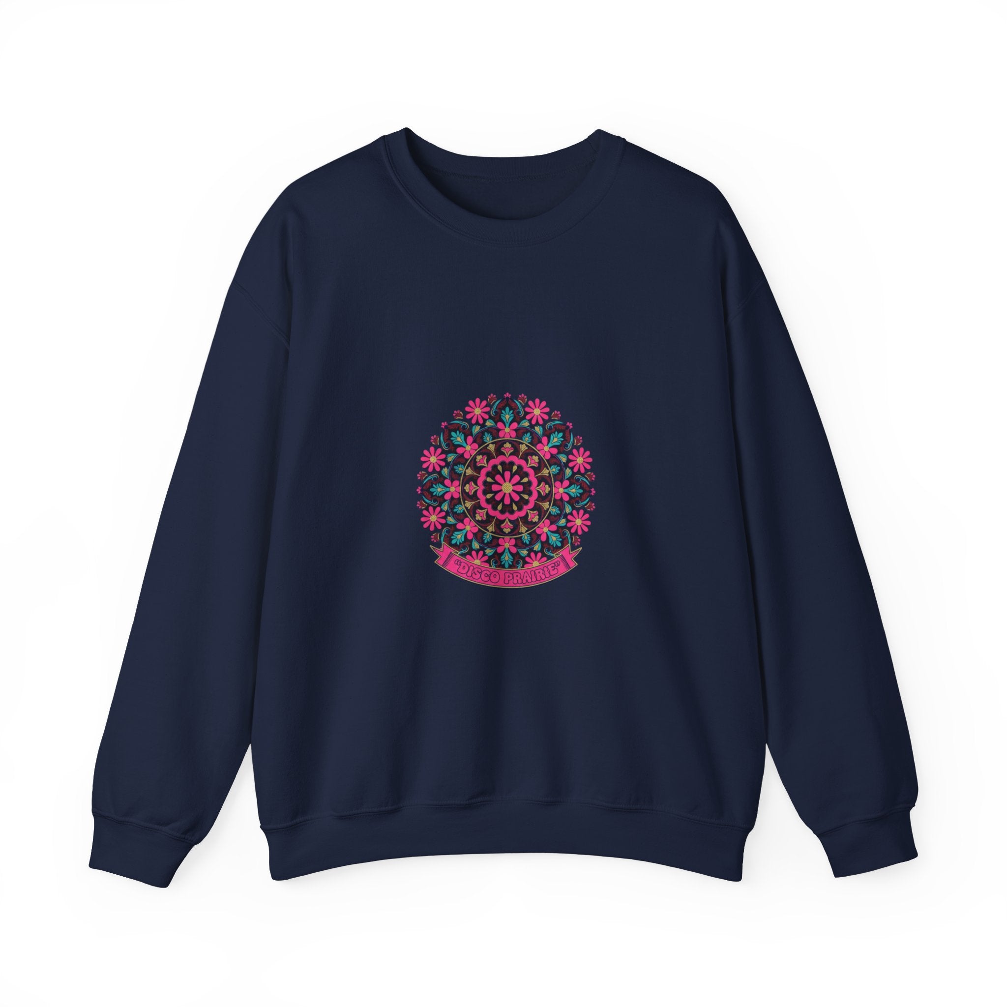 Disco Floral Paisley Mandala Crewneck Sweatshirt | 70s Revival Retro Party