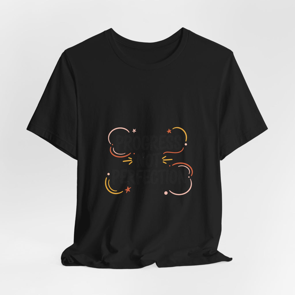 Progress Not Perfection Tee | marker font shirt, brush script tee