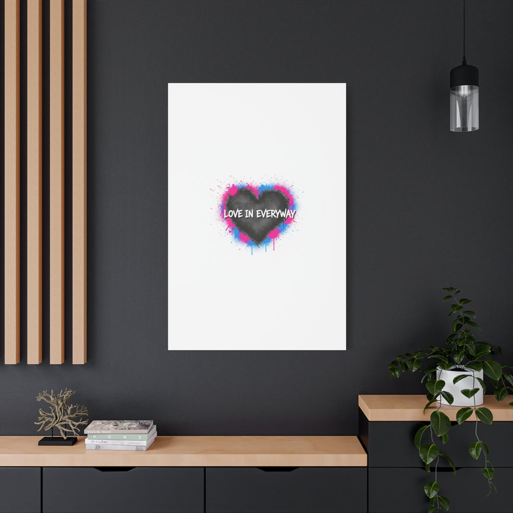 Love in Everyway Heart Canvas | Soft Grunge Hearts, Punk Heart Poster