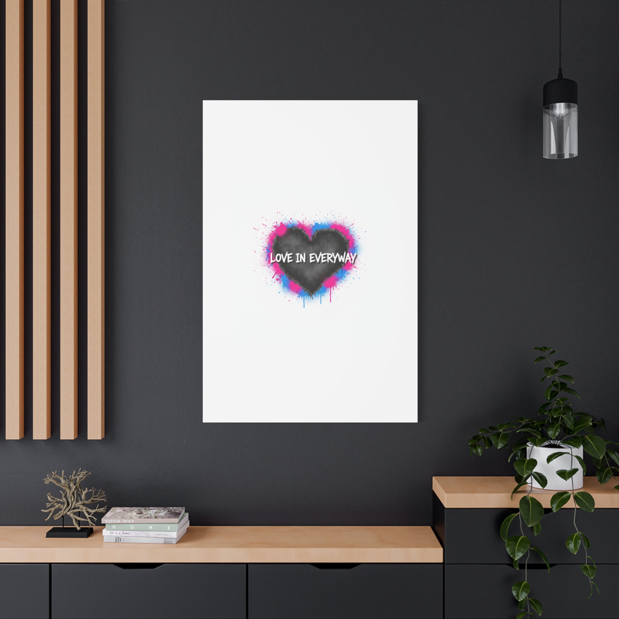 Love in Everyway Heart Canvas | Soft Grunge Hearts, Punk Heart Poster