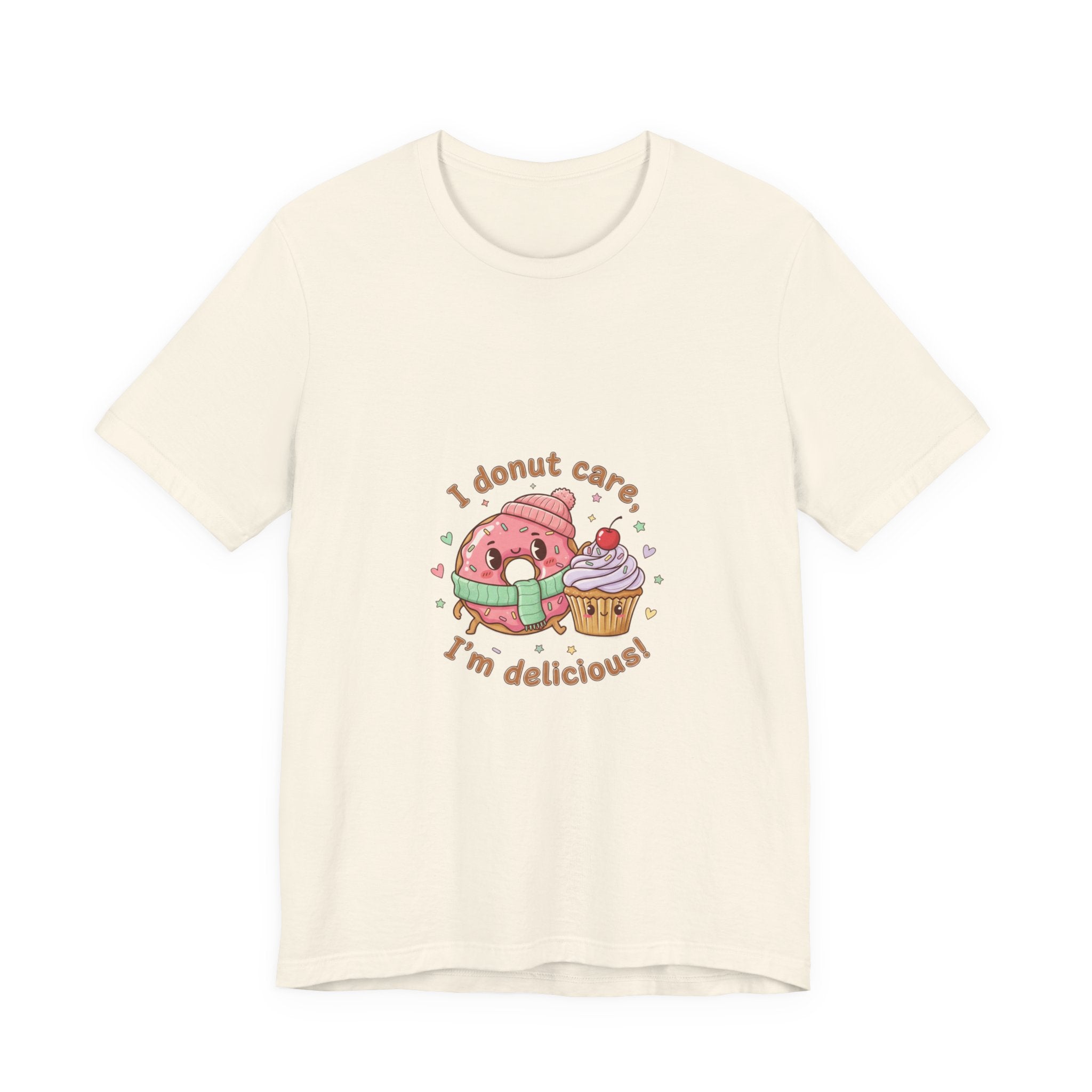 I Donut Care I'm Delicious, Donut Pun Tee | Food Pun Shirt