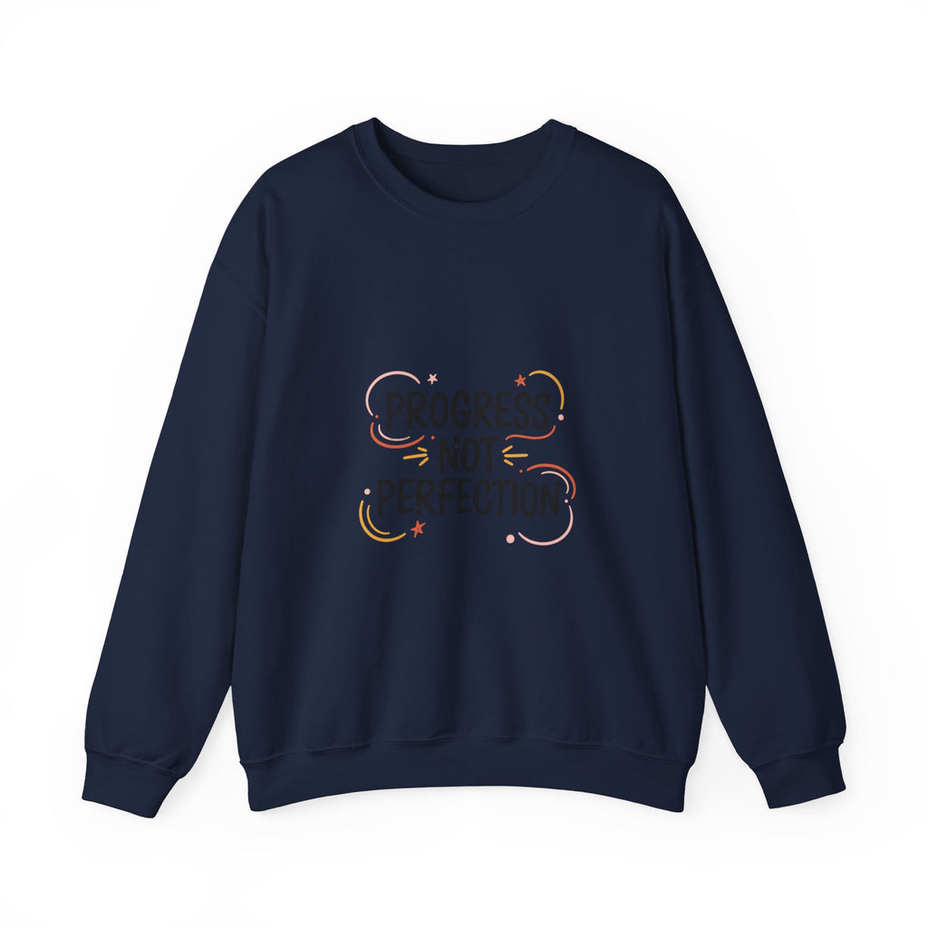 Progress Not Perfection Sweatshirt | handwritten marker font, brush script style