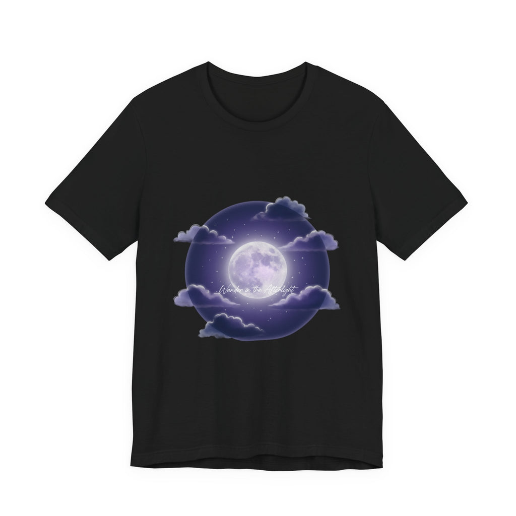 Luminous Moon Nightscape Tee | Afterlight Atmospheric, Cosmic Floral