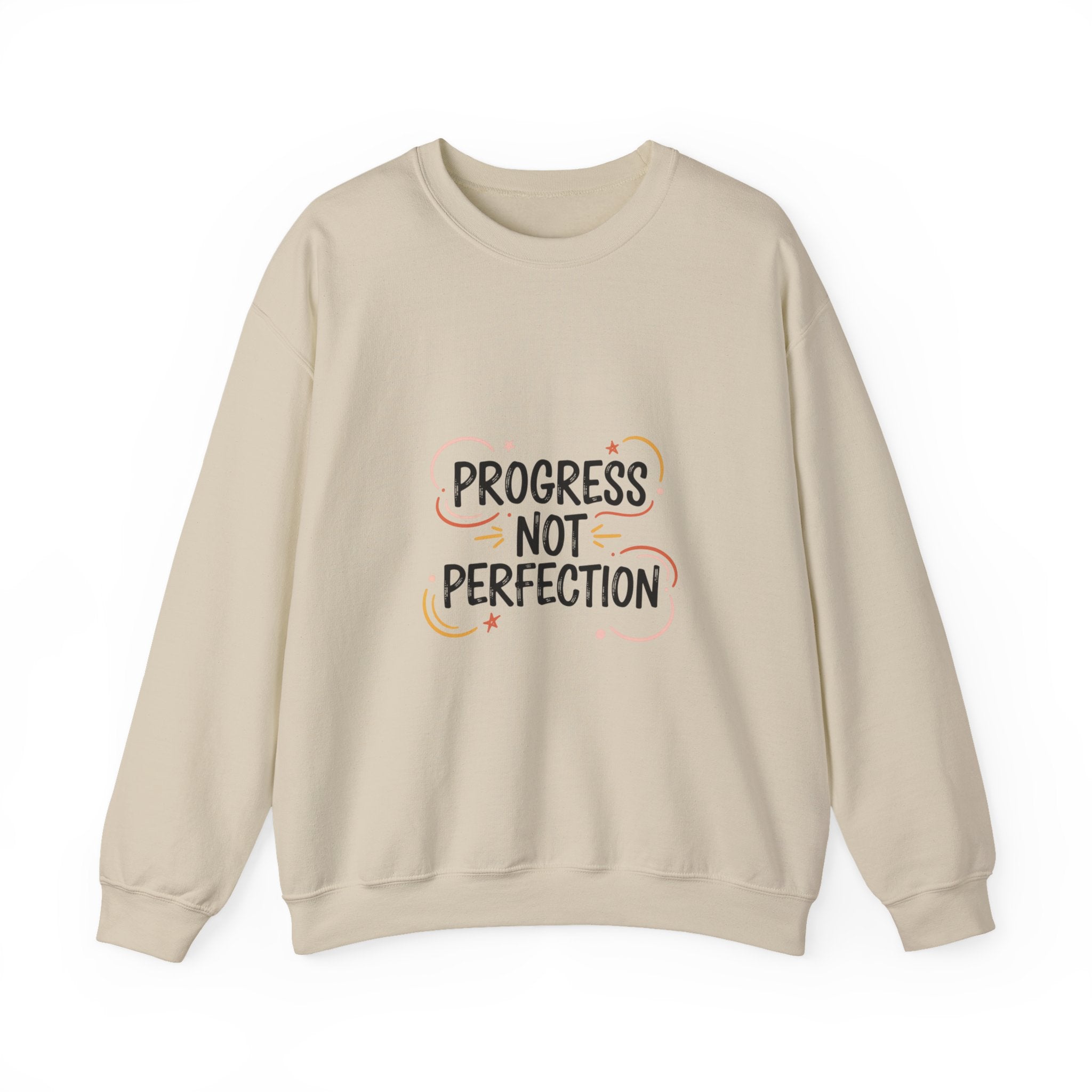Progress Not Perfection Sweatshirt | handwritten marker font, brush script style