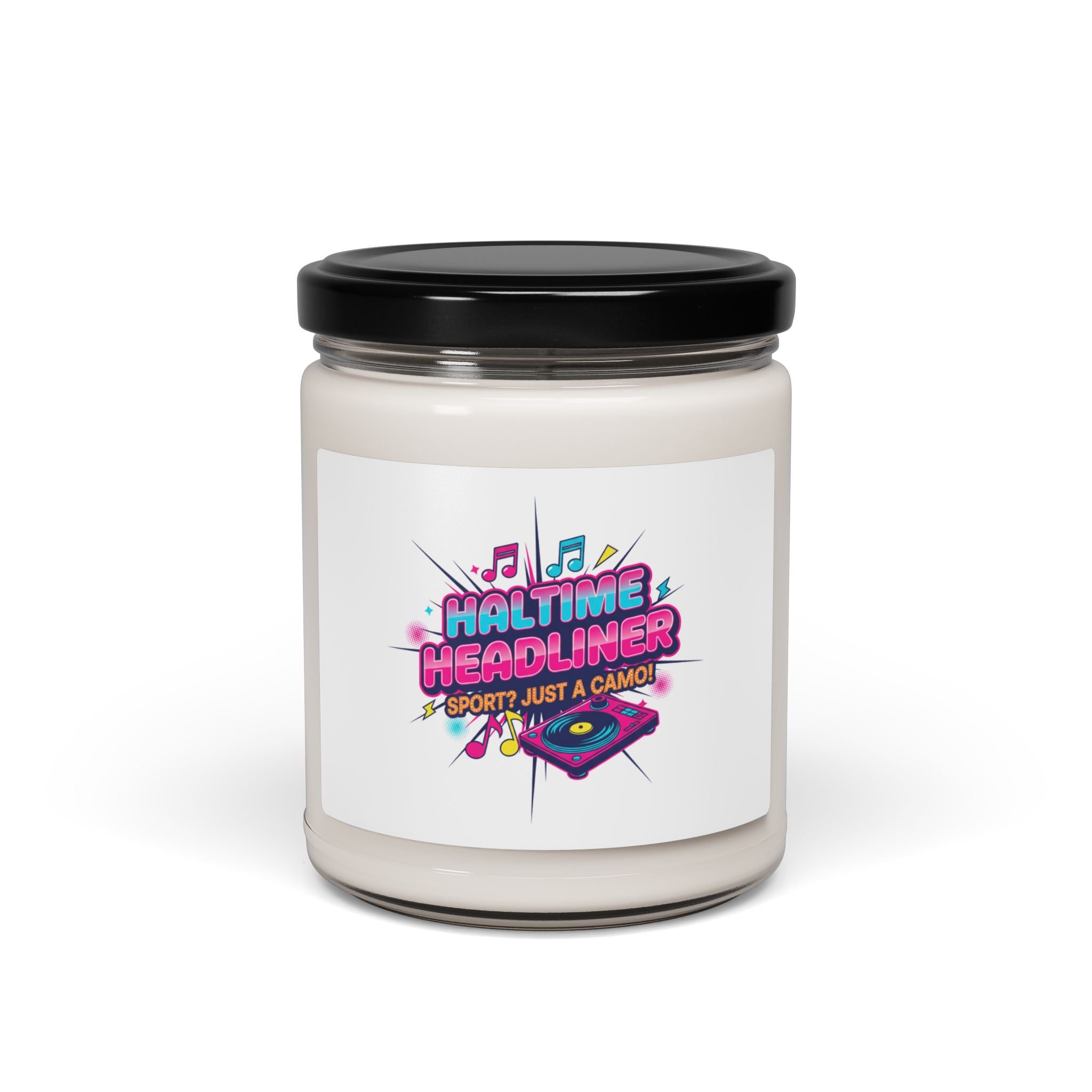 Halftime Headliner Soy Candle | Big Game Music Joke, Neon Concert Vibes
