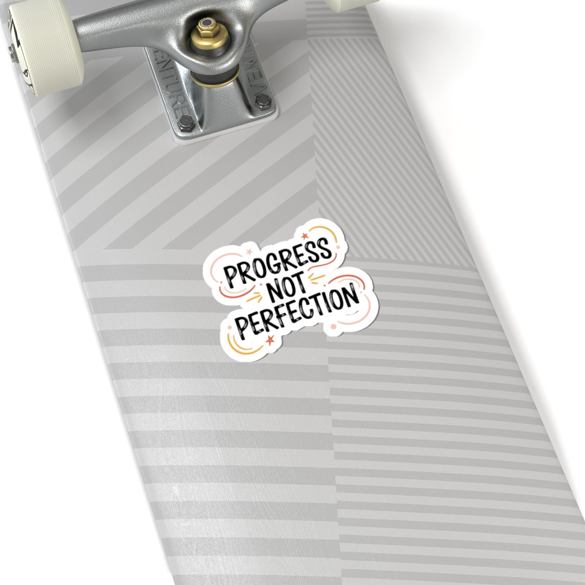 Progress Not Perfection Sticker | Handwritten Marker Brush Script, Positive Mantra