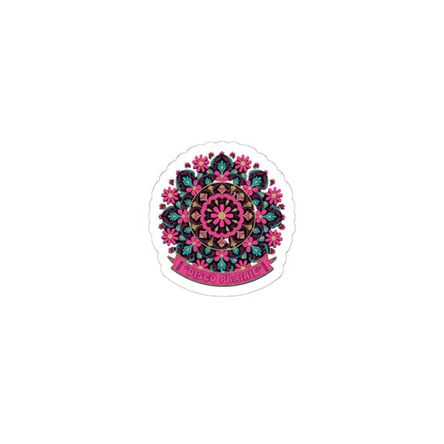Disco Floral Mandala Sticker | disco florals, vintage paisley print