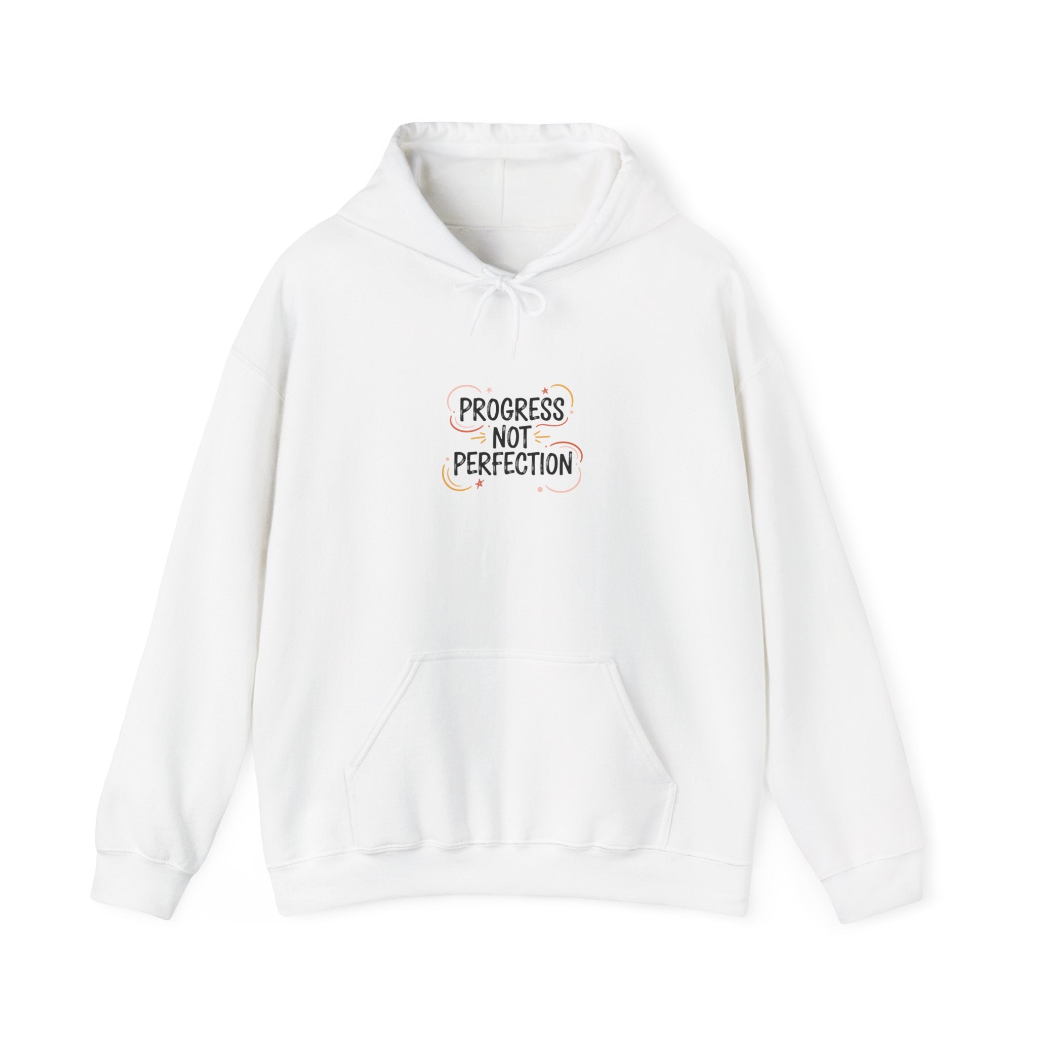 Progress Not Perfection Hoodie | handwritten marker font, brush script style