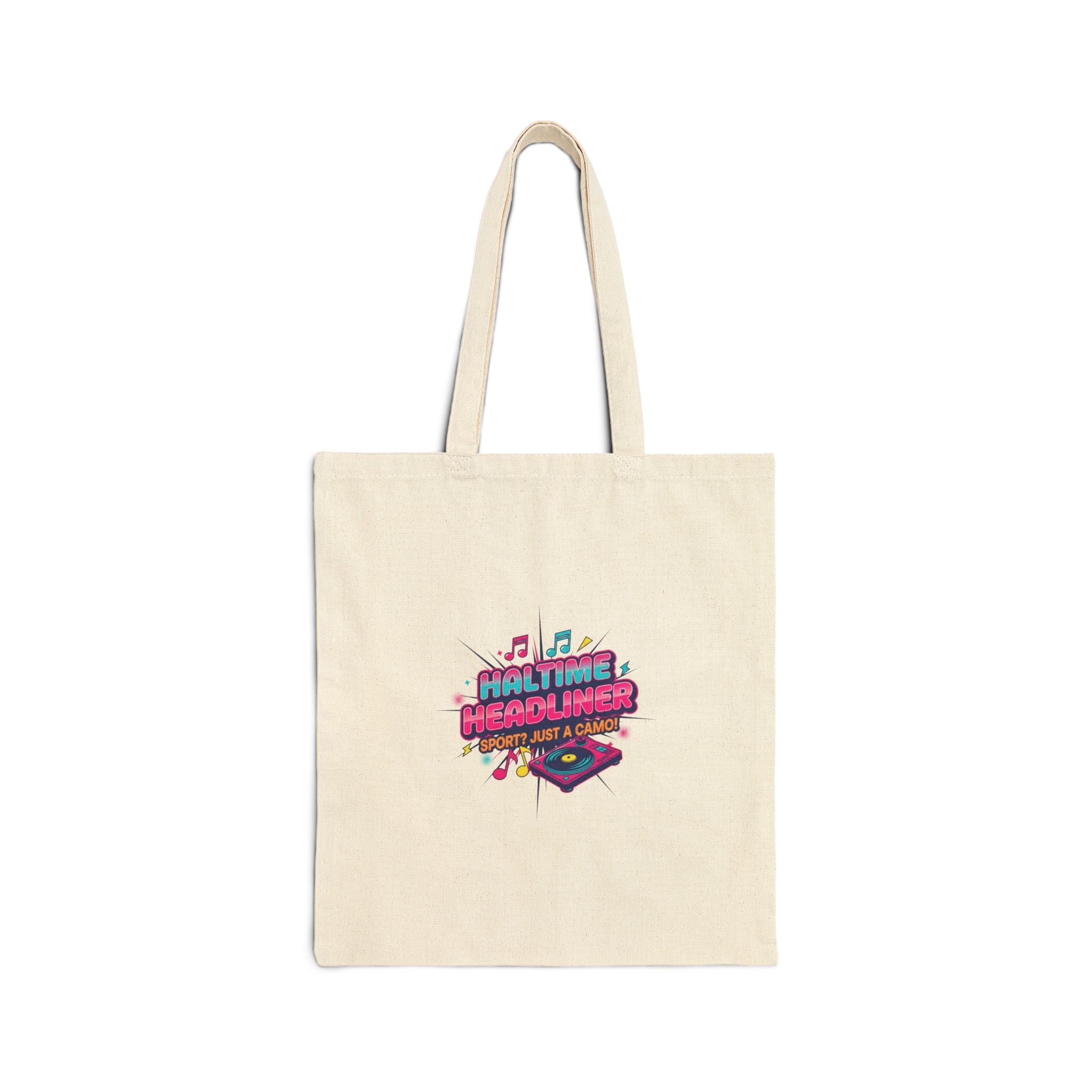 Halftime Headliner Neon Concert Tote | big game music joke, halftime meme