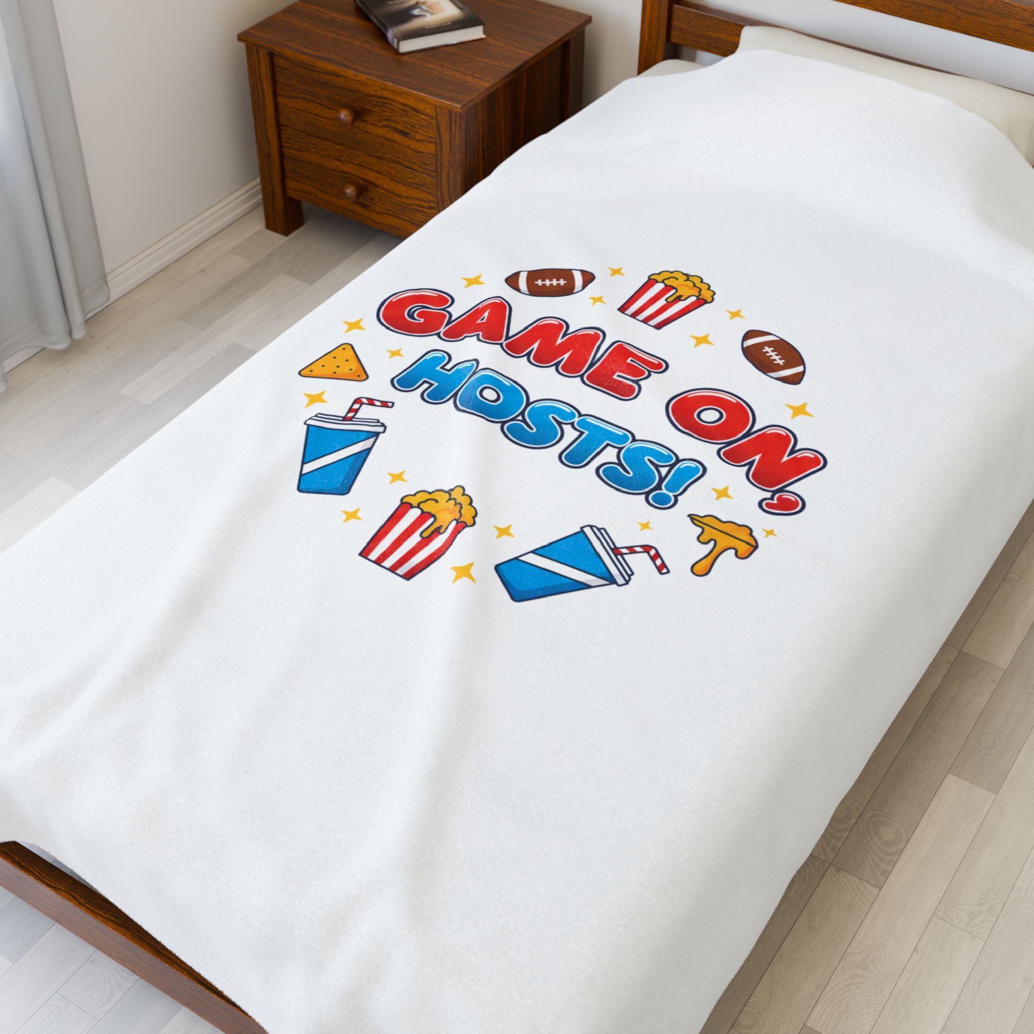 Game On Hosts Plush Blanket | Game Day Humor, Super Bowl Party