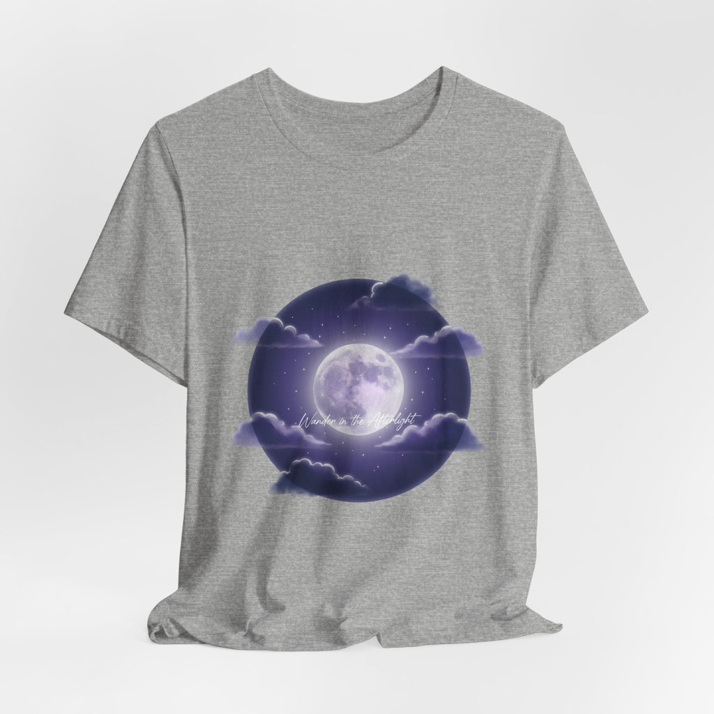 Luminous Moon Nightscape Tee | Afterlight Atmospheric, Cosmic Floral