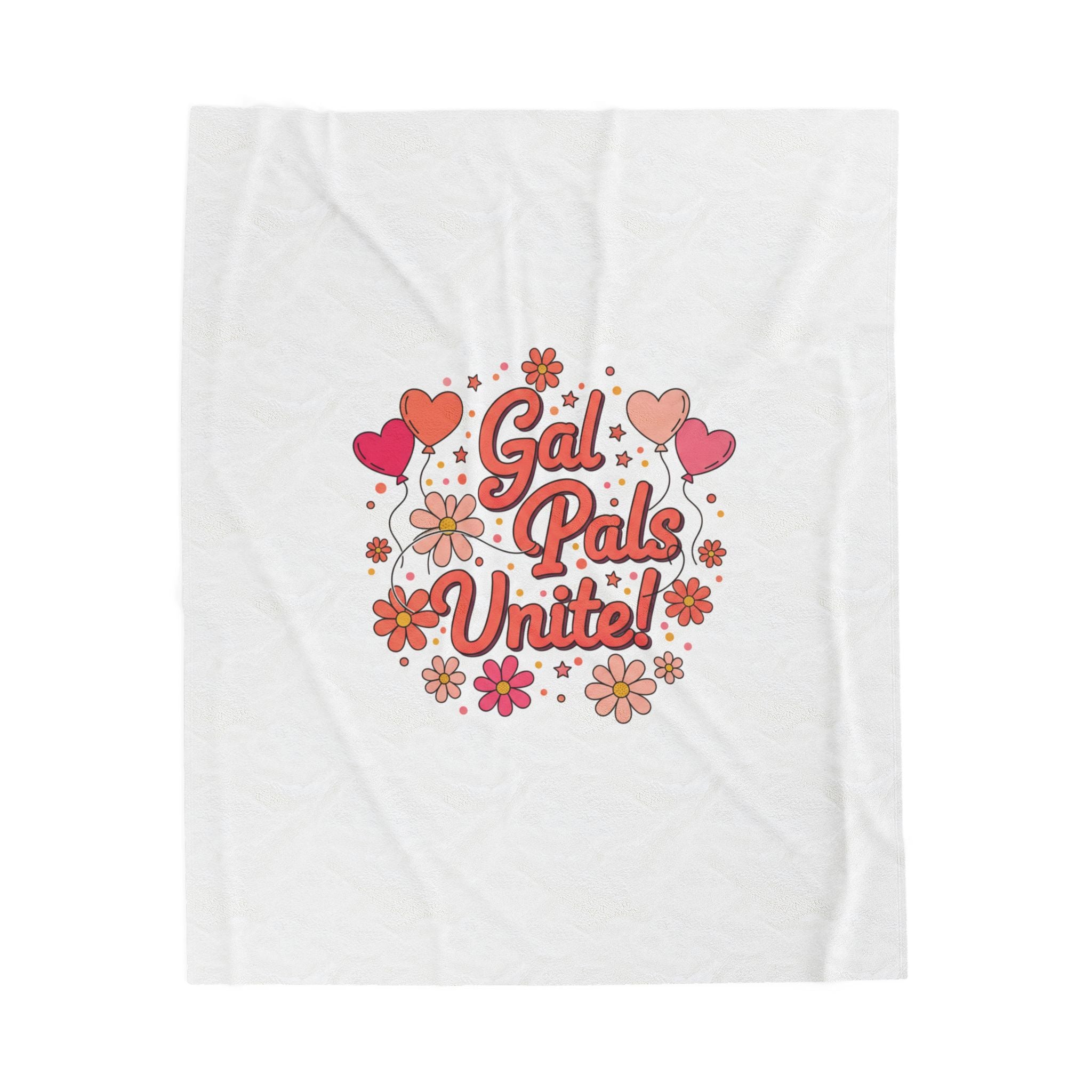 Gal Pals Unite Plush Blanket | Galentine’s design, female friendship
