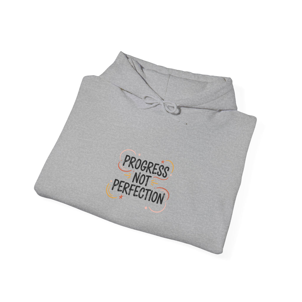 Progress Not Perfection Hoodie | handwritten marker font, brush script style
