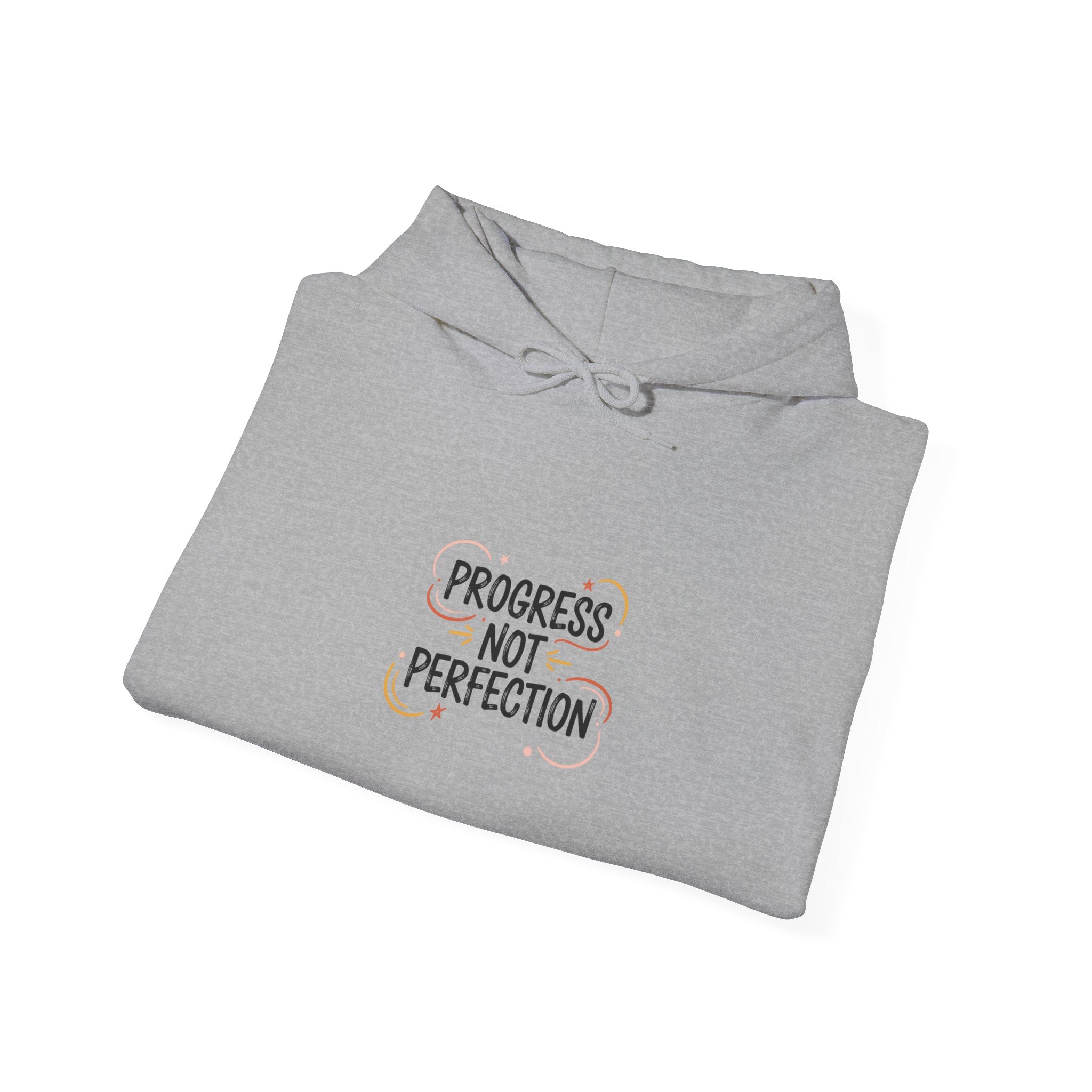 Progress Not Perfection Hoodie | handwritten marker font, brush script style