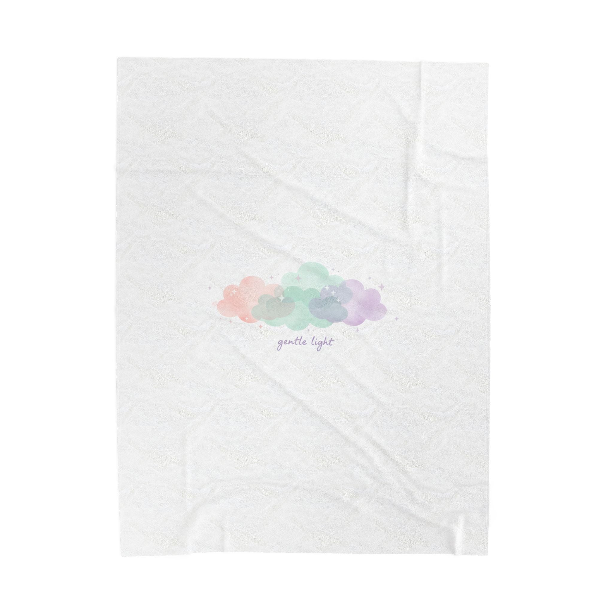 dreamy pastel cloud gradient Velveteen Plush Blanket | pastel winter design, soft spring vibe