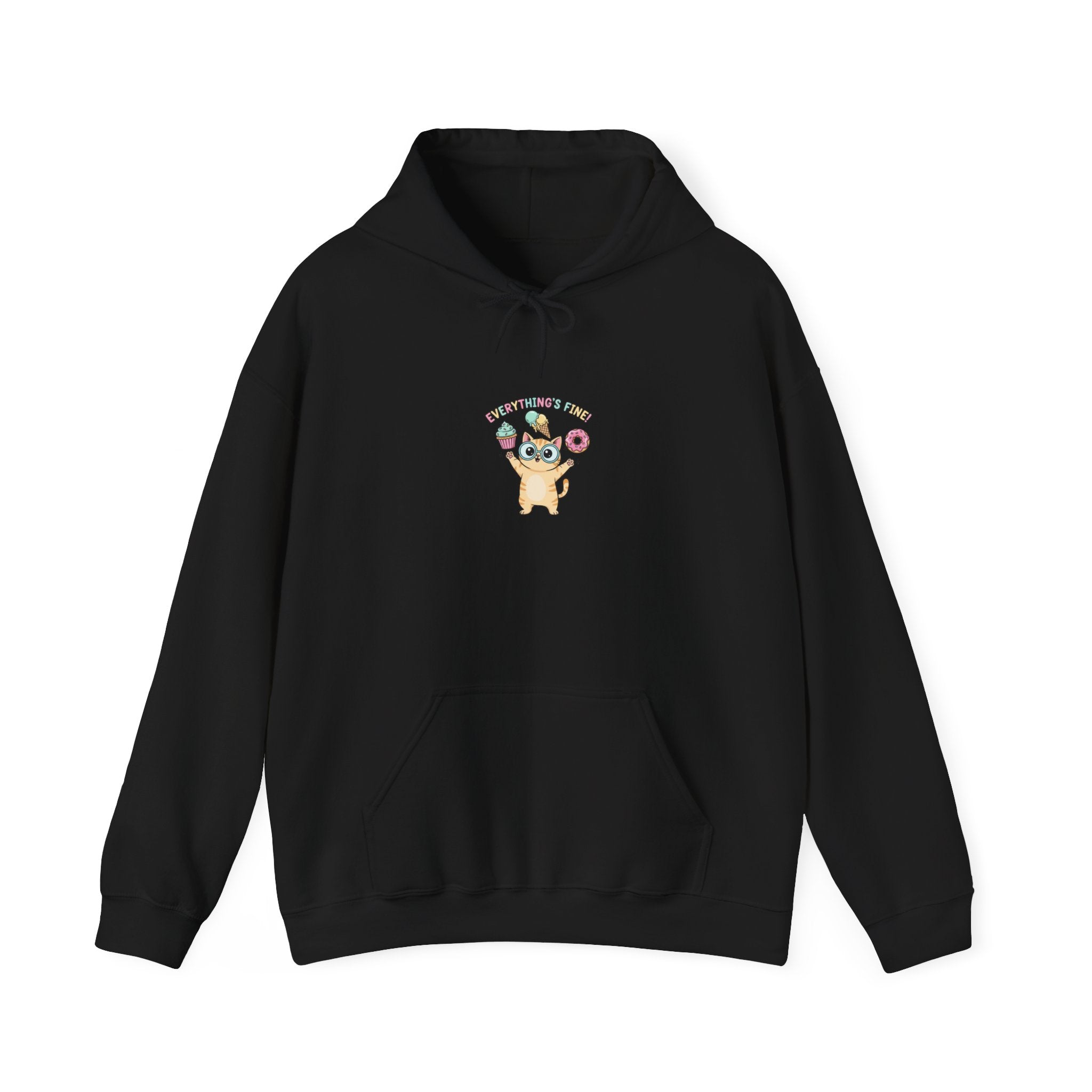 tiny monster holding donuts hoodie | mildly unhinged cute, chaotic kawaii