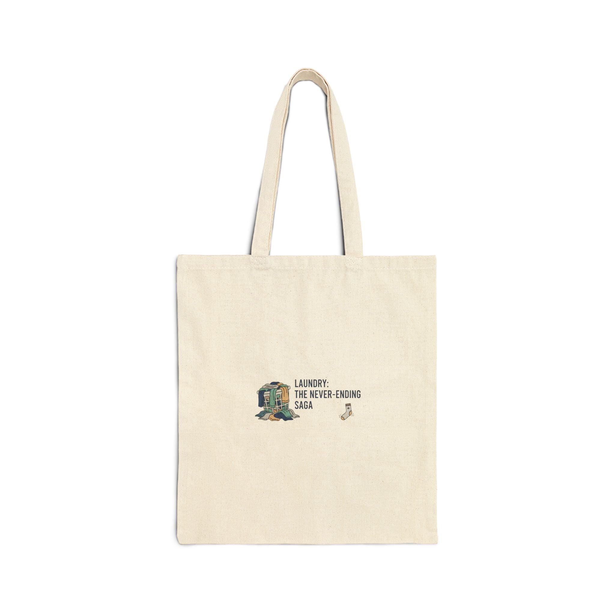 Never Folded Shirt Tote Bag | laundry pile humor, lazy laundry design