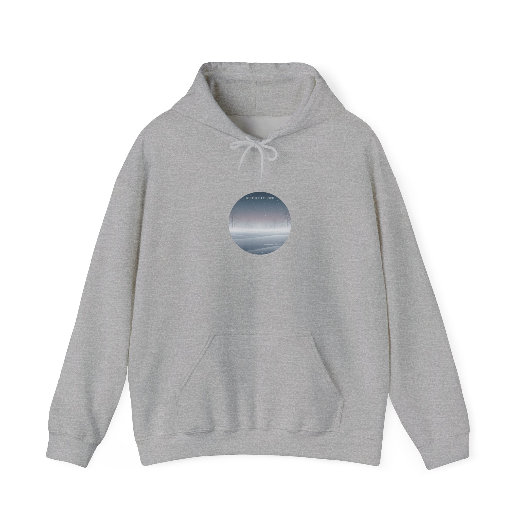 Blue Hour Winter Circle, Hoodie | twilight aesthetic, moody winter