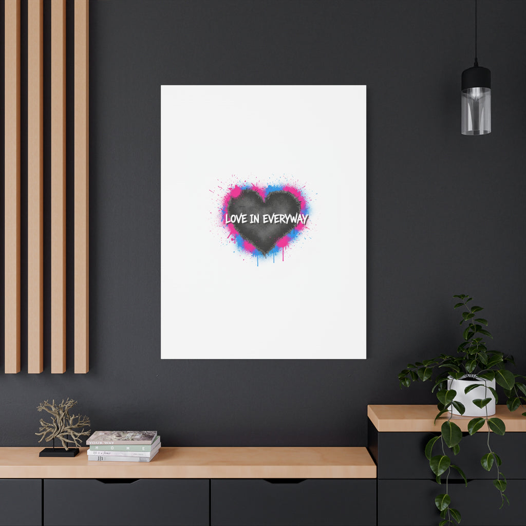 Love in Everyway Heart Canvas | Soft Grunge Hearts, Punk Heart Poster
