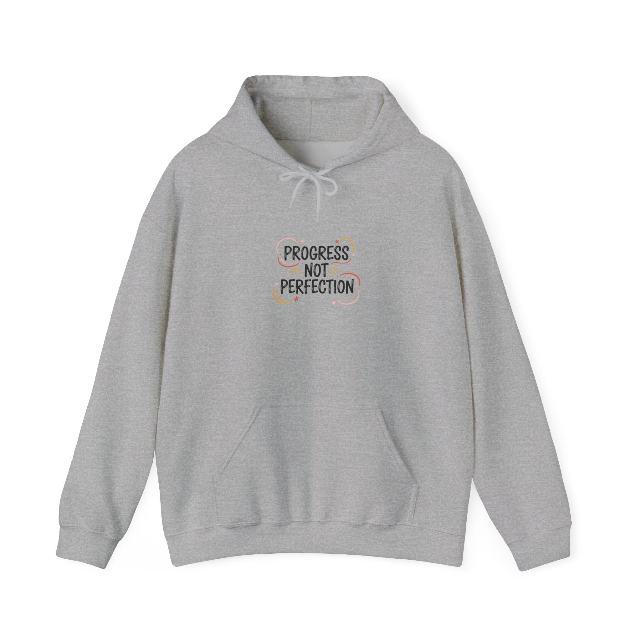Progress Not Perfection Hoodie | handwritten marker font, brush script style
