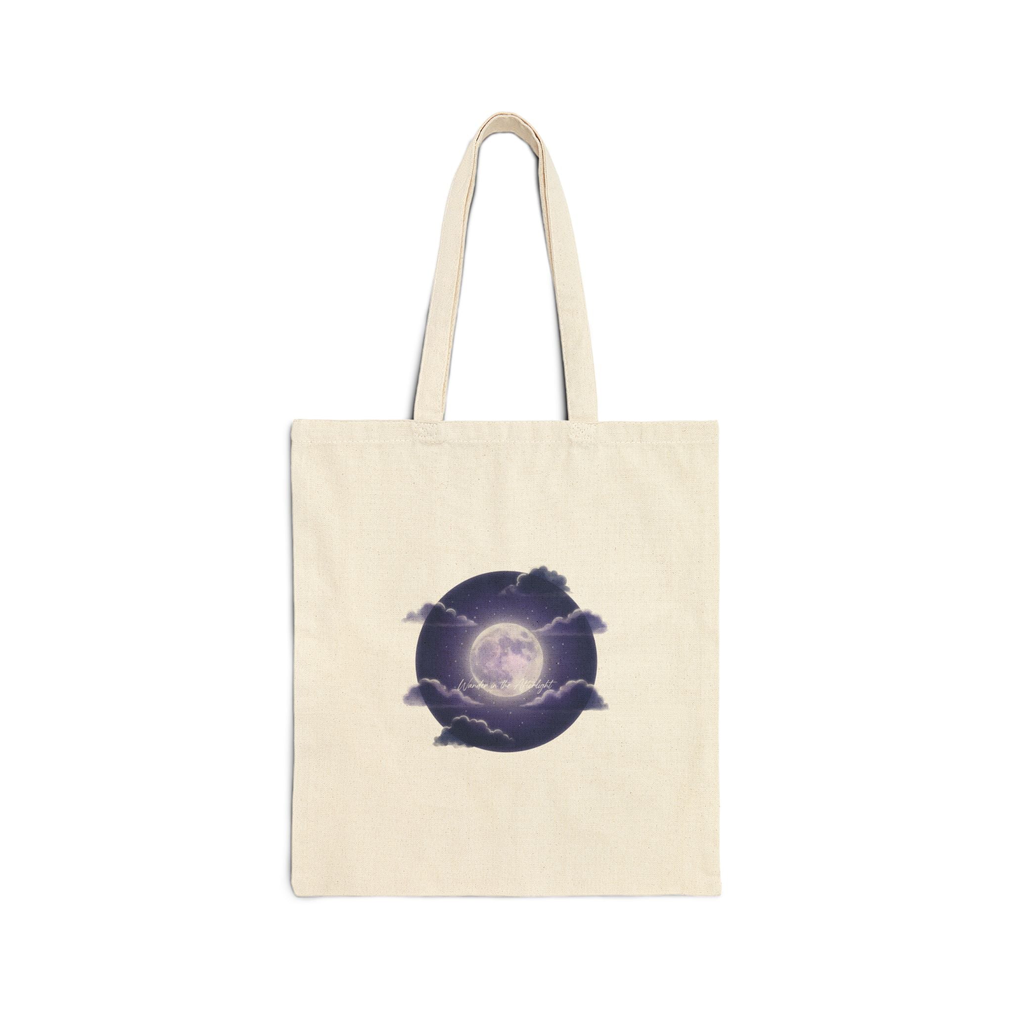 Luminous Moon Nightscape Tote | Afterlight Atmospheric, Cosmic Floral