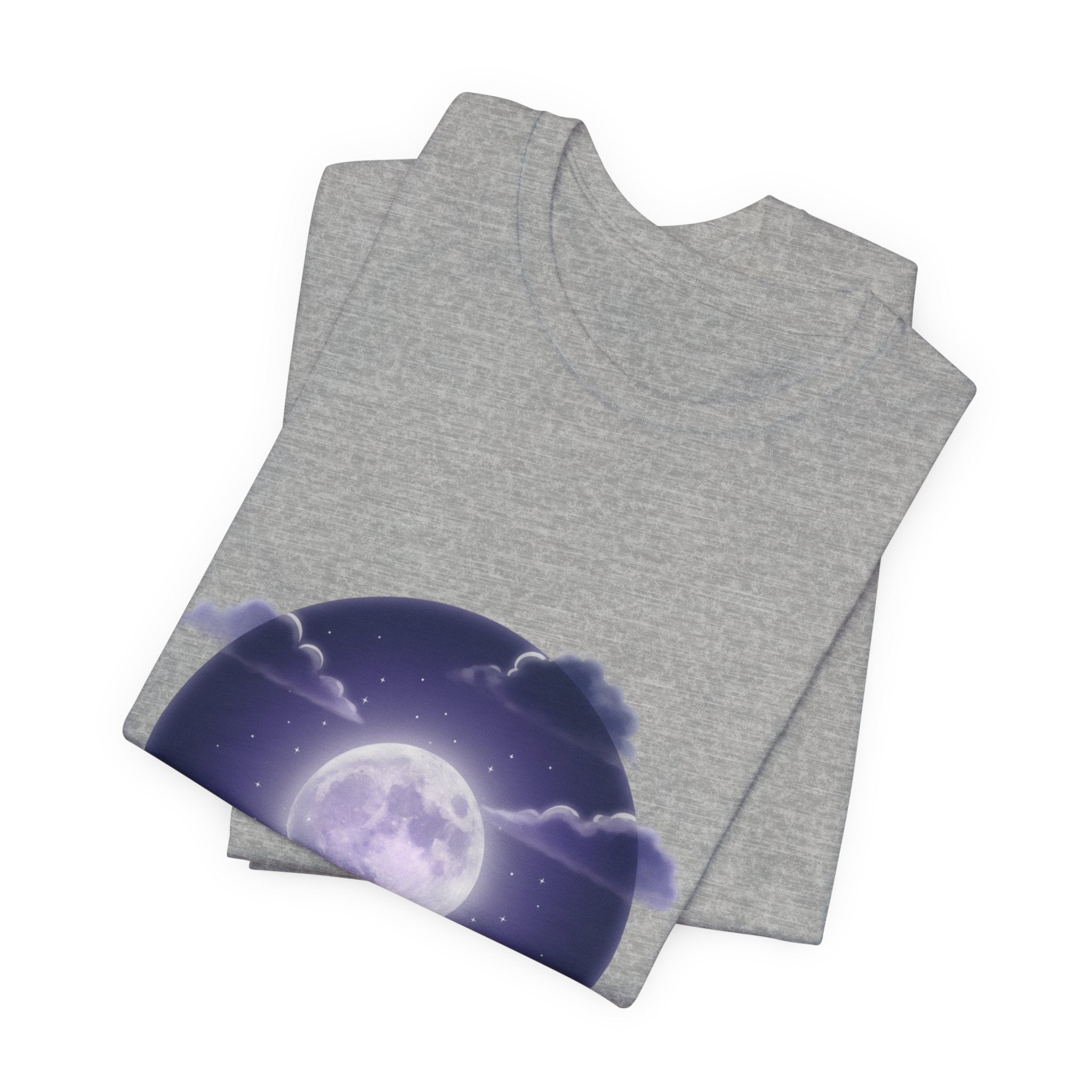 Luminous Moon Nightscape Tee | Afterlight Atmospheric, Cosmic Floral