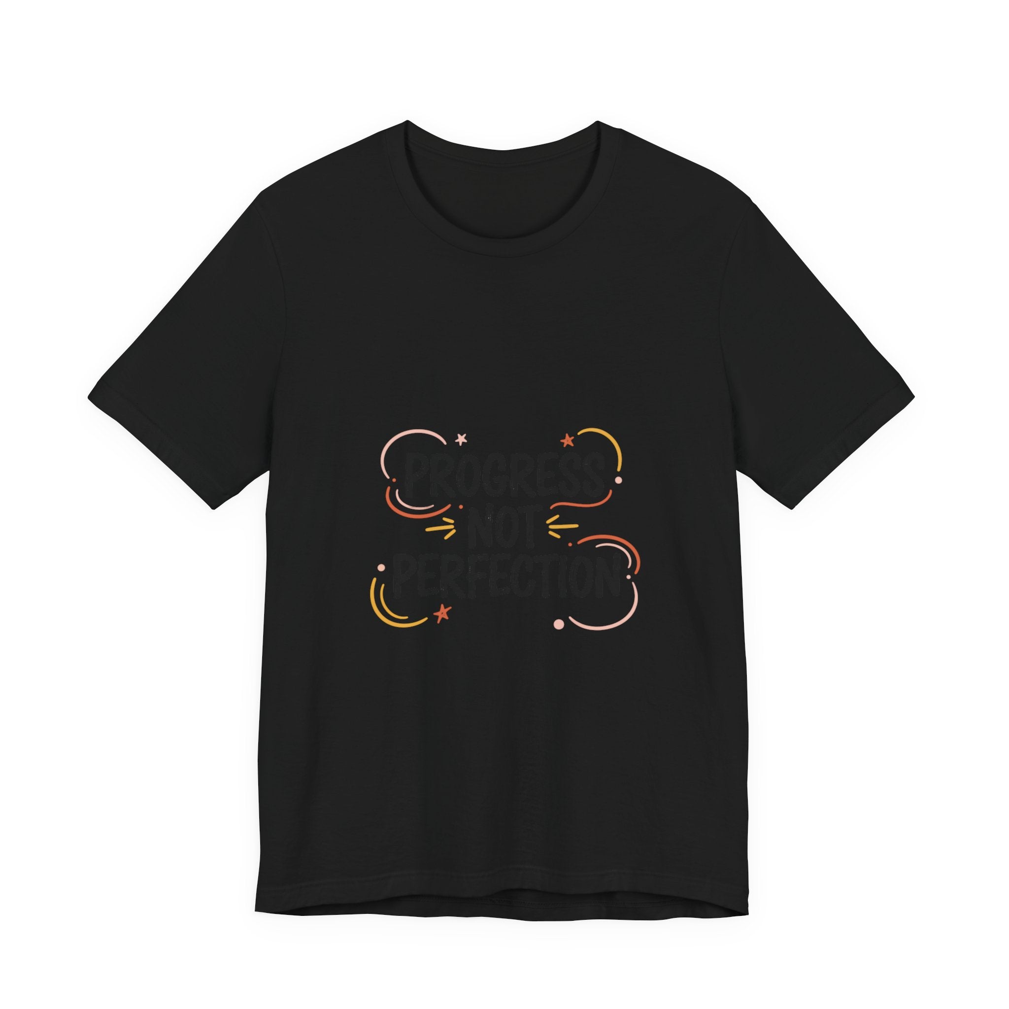 Progress Not Perfection Tee | marker font shirt, brush script tee