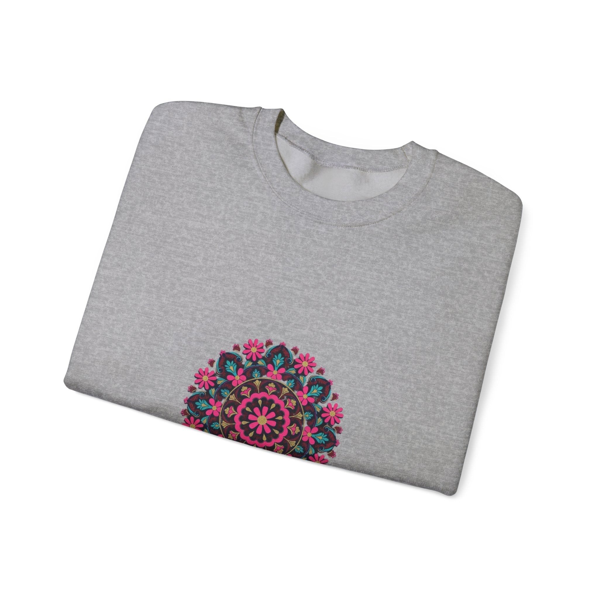 Disco Floral Paisley Mandala Crewneck Sweatshirt | 70s Revival Retro Party