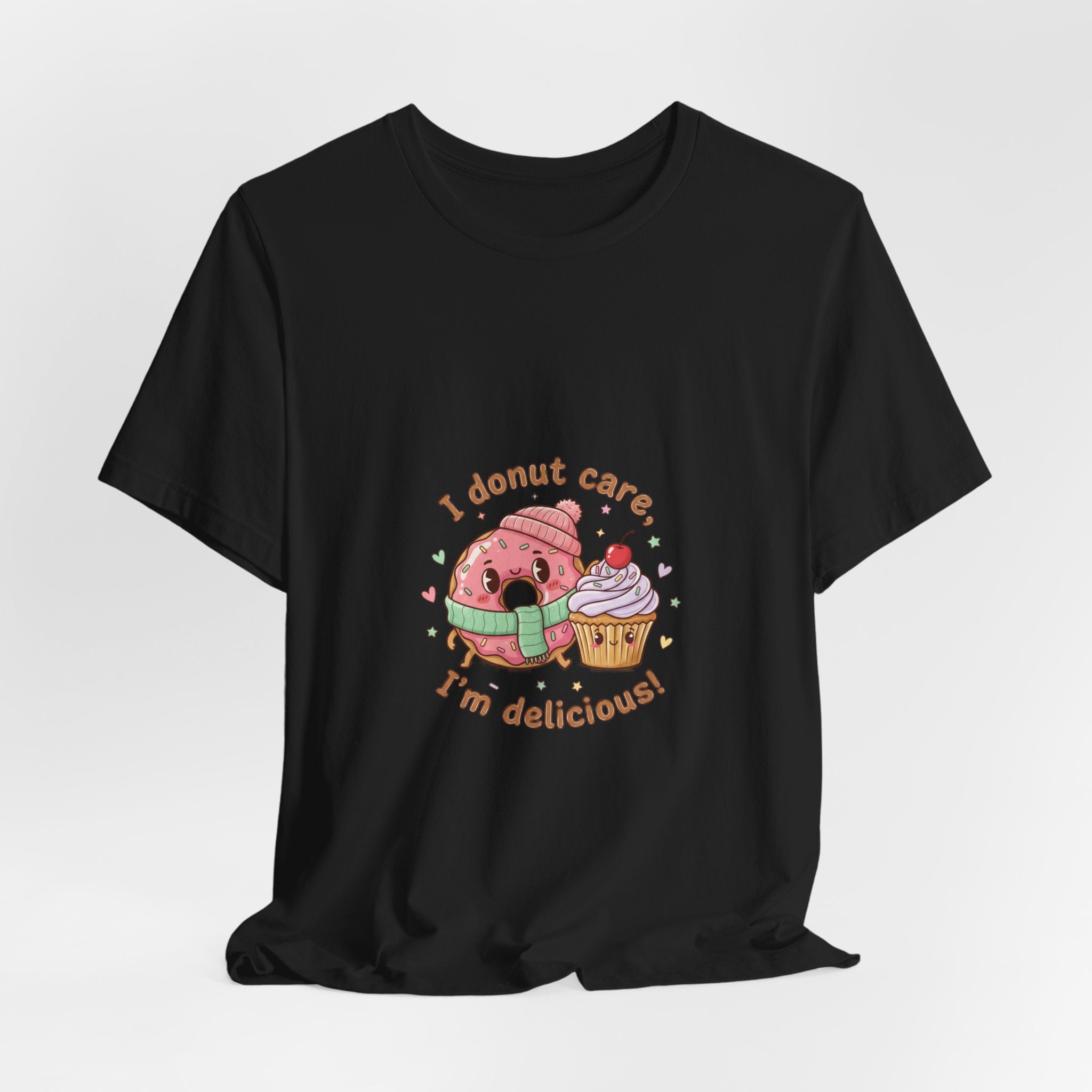 I Donut Care I'm Delicious, Donut Pun Tee | Food Pun Shirt