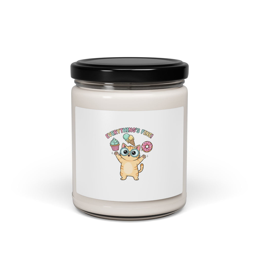 Cute Chaos Cat Candle | mildly unhinged cute, whimsical weird soy candle