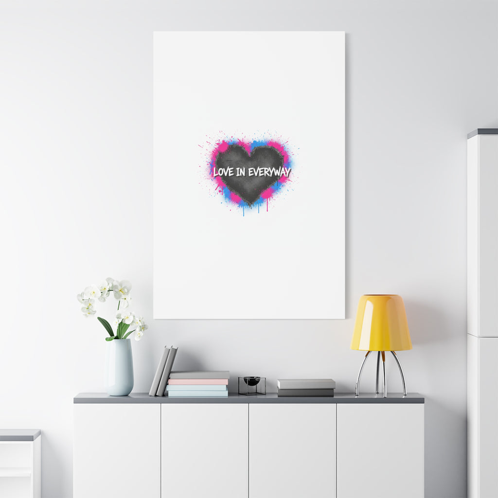 Love in Everyway Heart Canvas | Soft Grunge Hearts, Punk Heart Poster
