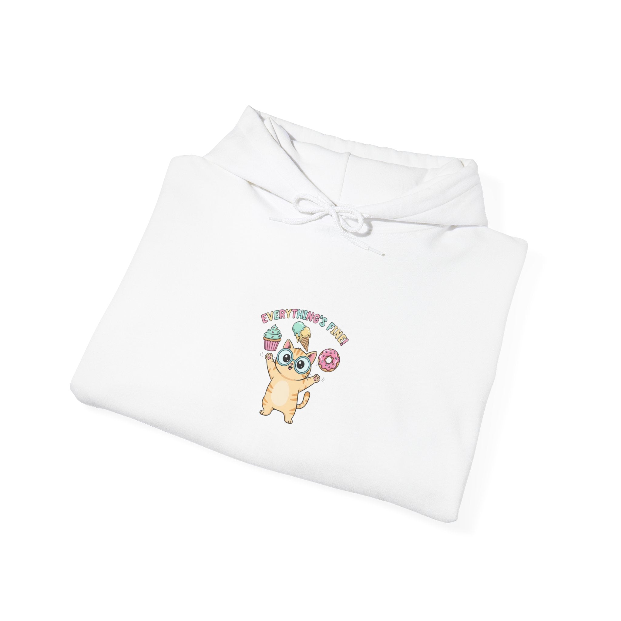tiny monster holding donuts hoodie | mildly unhinged cute, chaotic kawaii