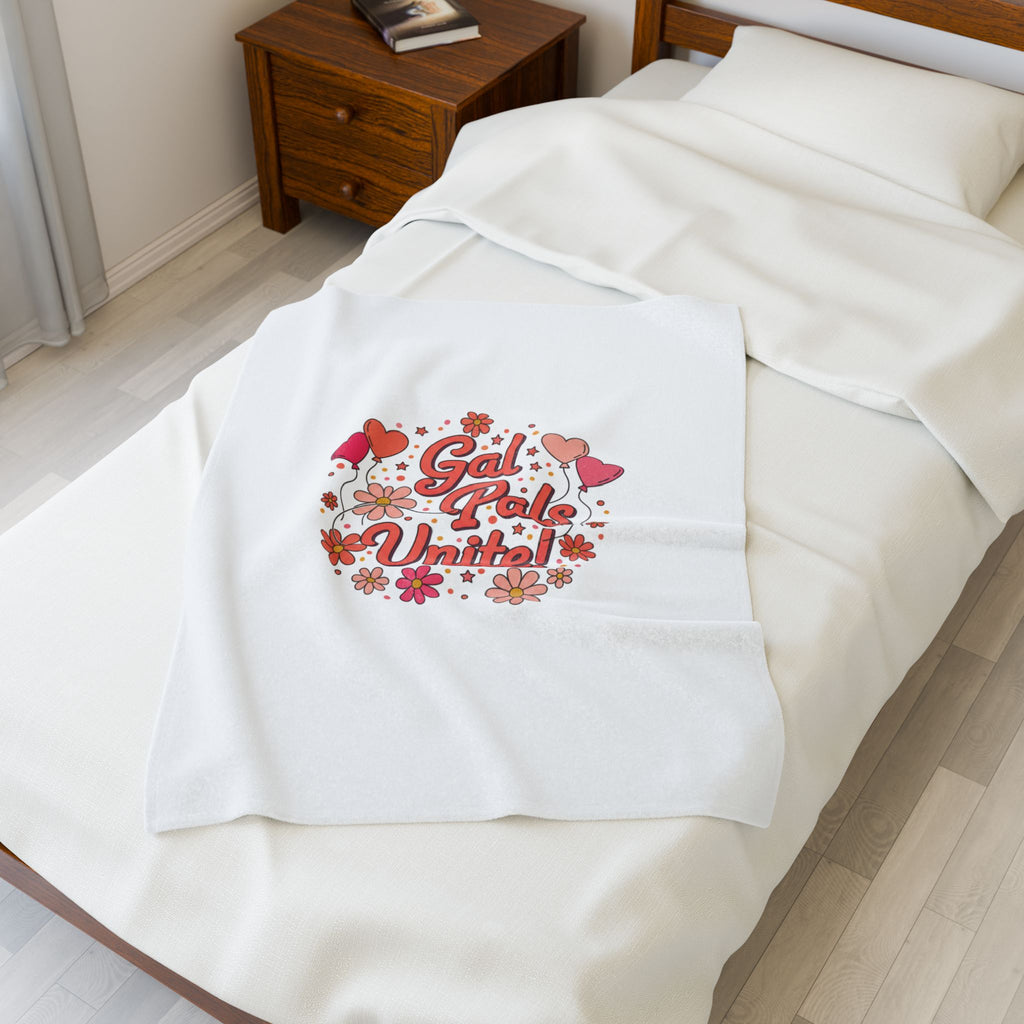 Gal Pals Unite Plush Blanket | Galentine’s design, female friendship